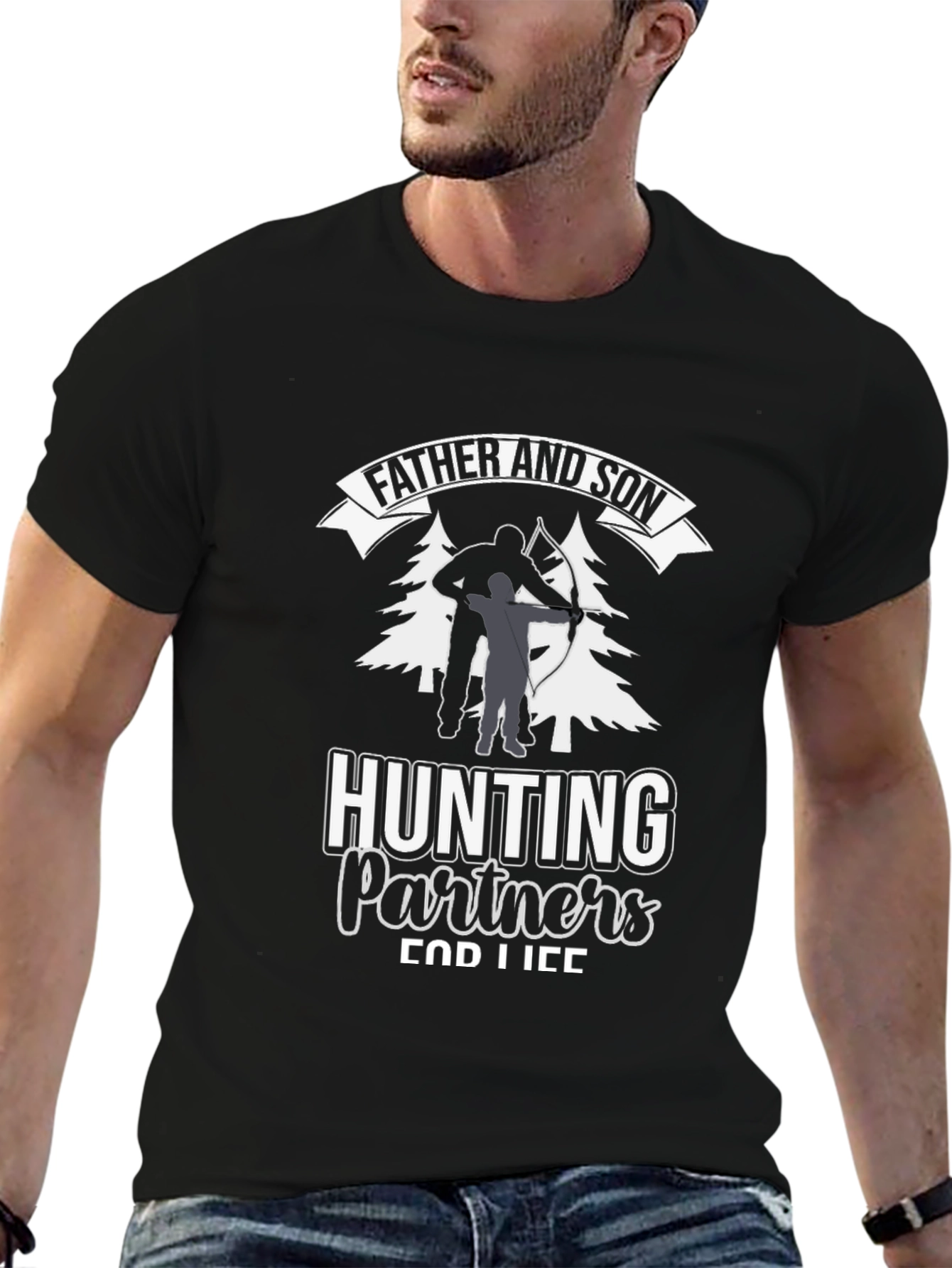 Father and Son Hunting Partners Graphic Tee