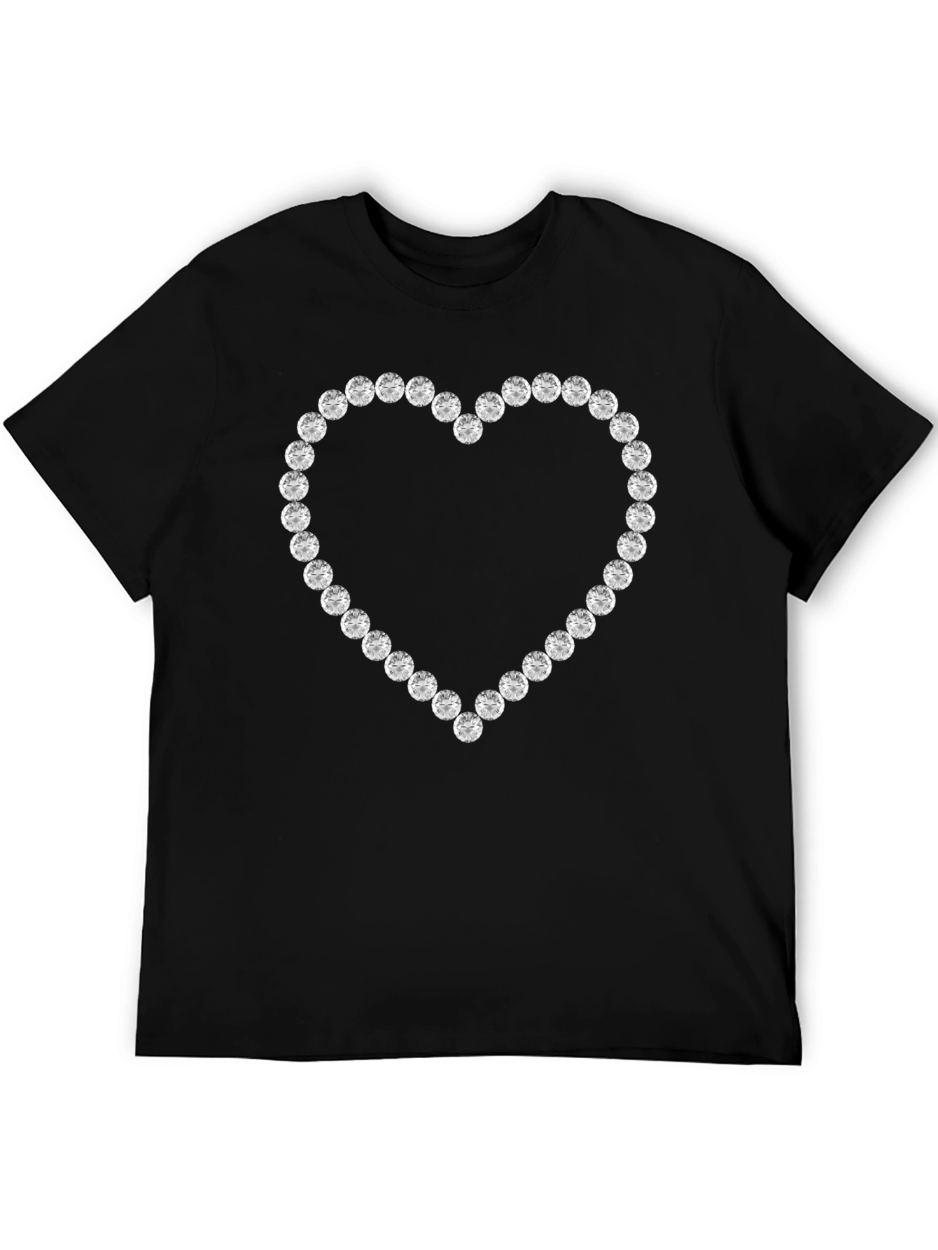 Diamond Heart Graphic Tee - Stylish & Unique