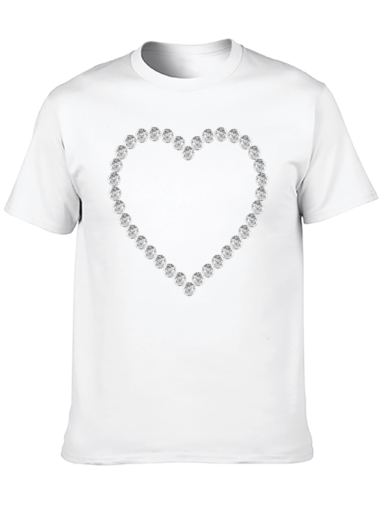 Diamond Heart Graphic Tee - Stylish & Unique
