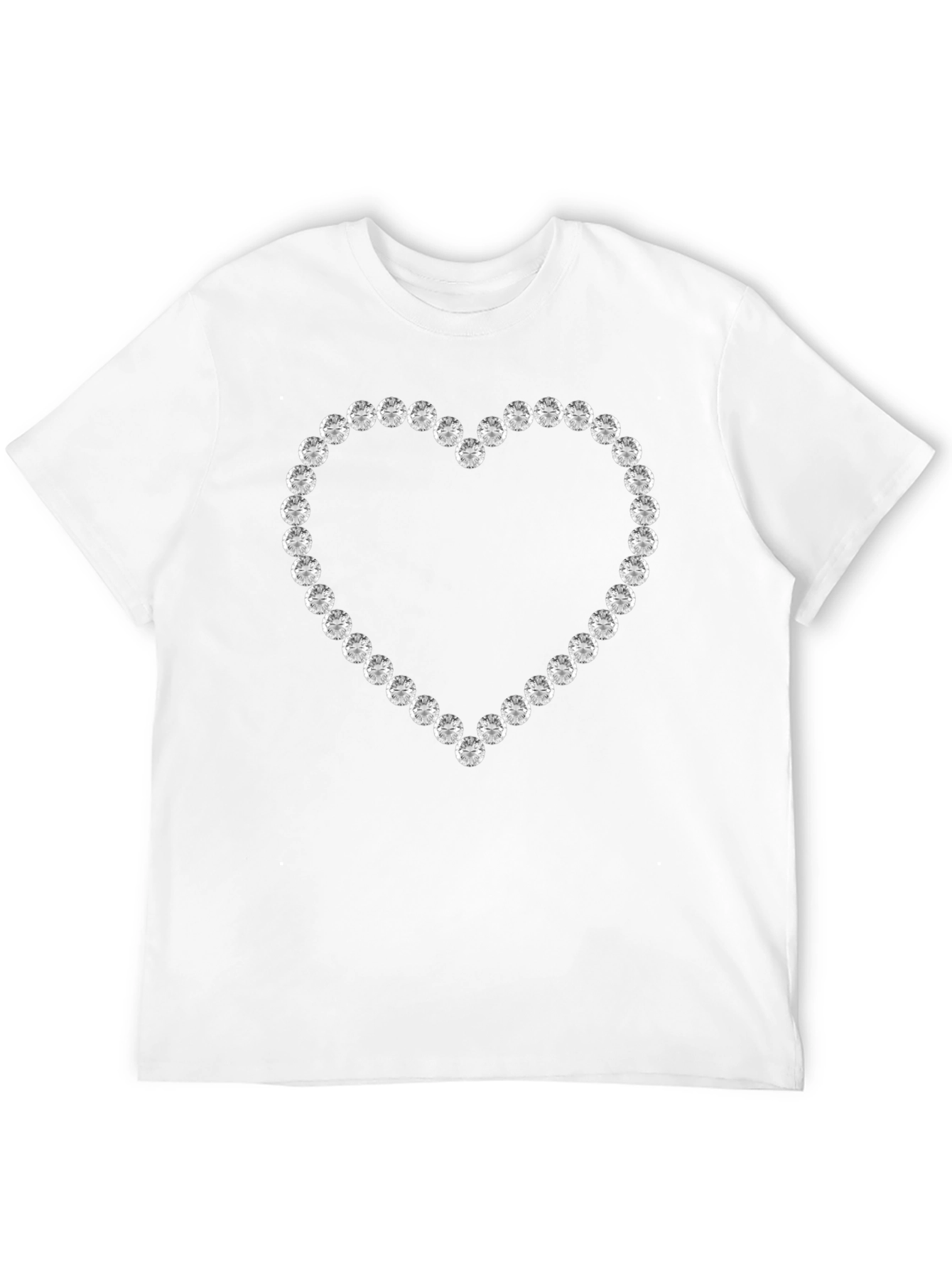 Diamond Heart Graphic Tee - Stylish & Unique