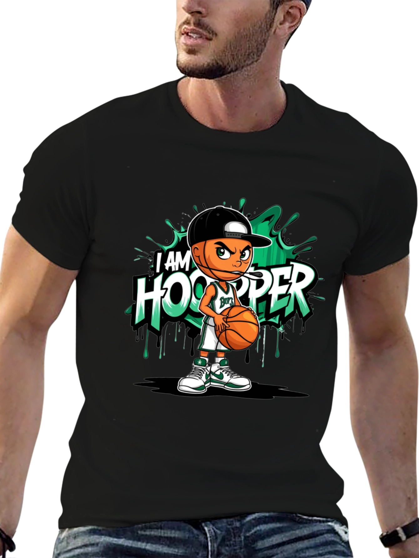 I am Hooper T-Shirt - Basketball Cartoon Graphic