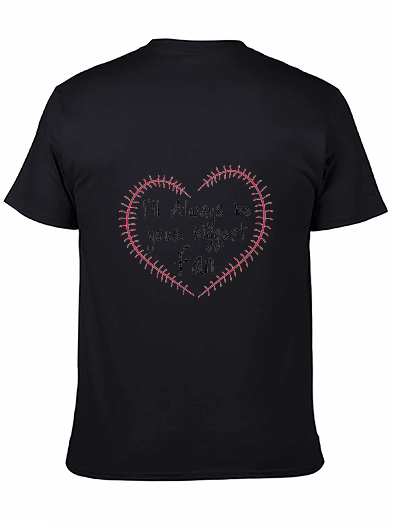 Baseball Fan Heart Stitch T-Shirt