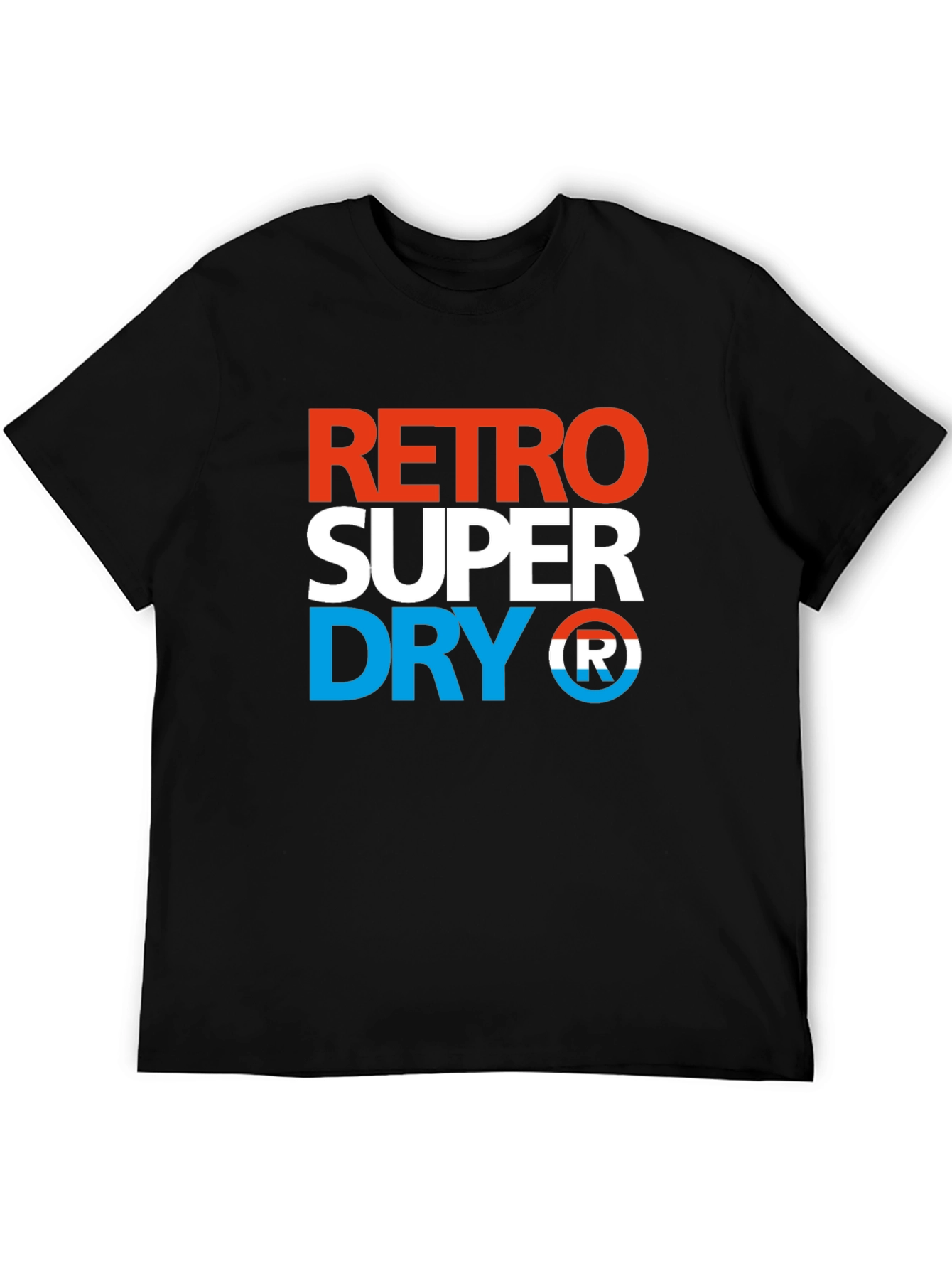 Retro Super Dry Mens Black Graphic Tee