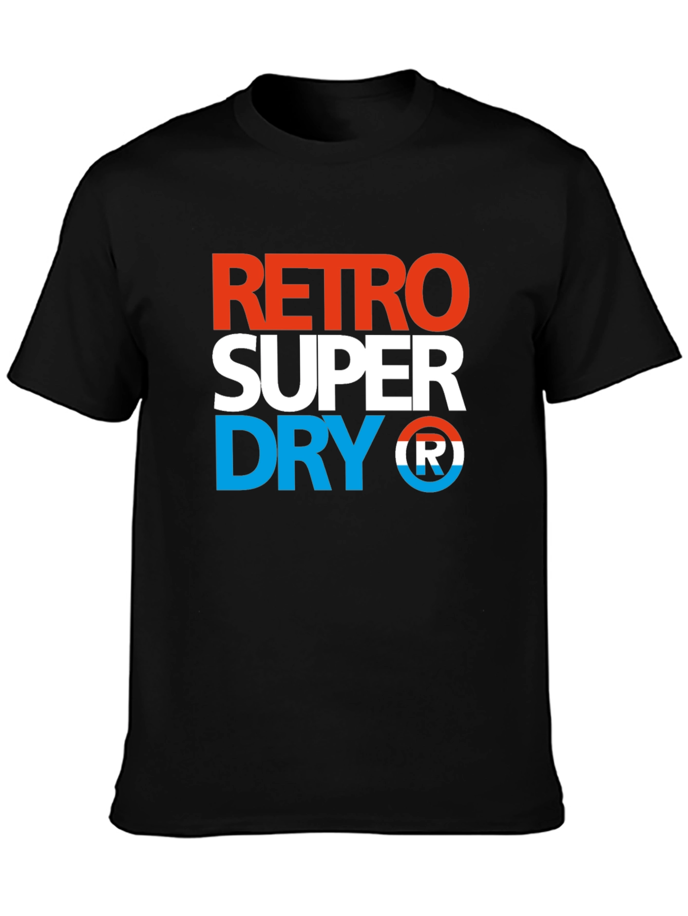 Retro Super Dry Mens Black Graphic Tee