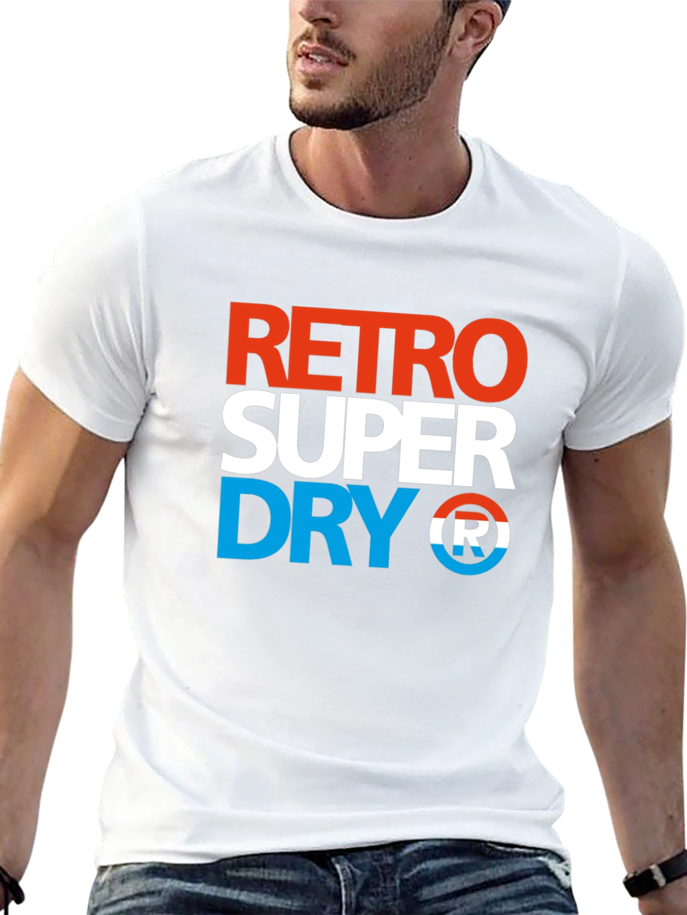 Retro Super Dry Mens Black Graphic Tee