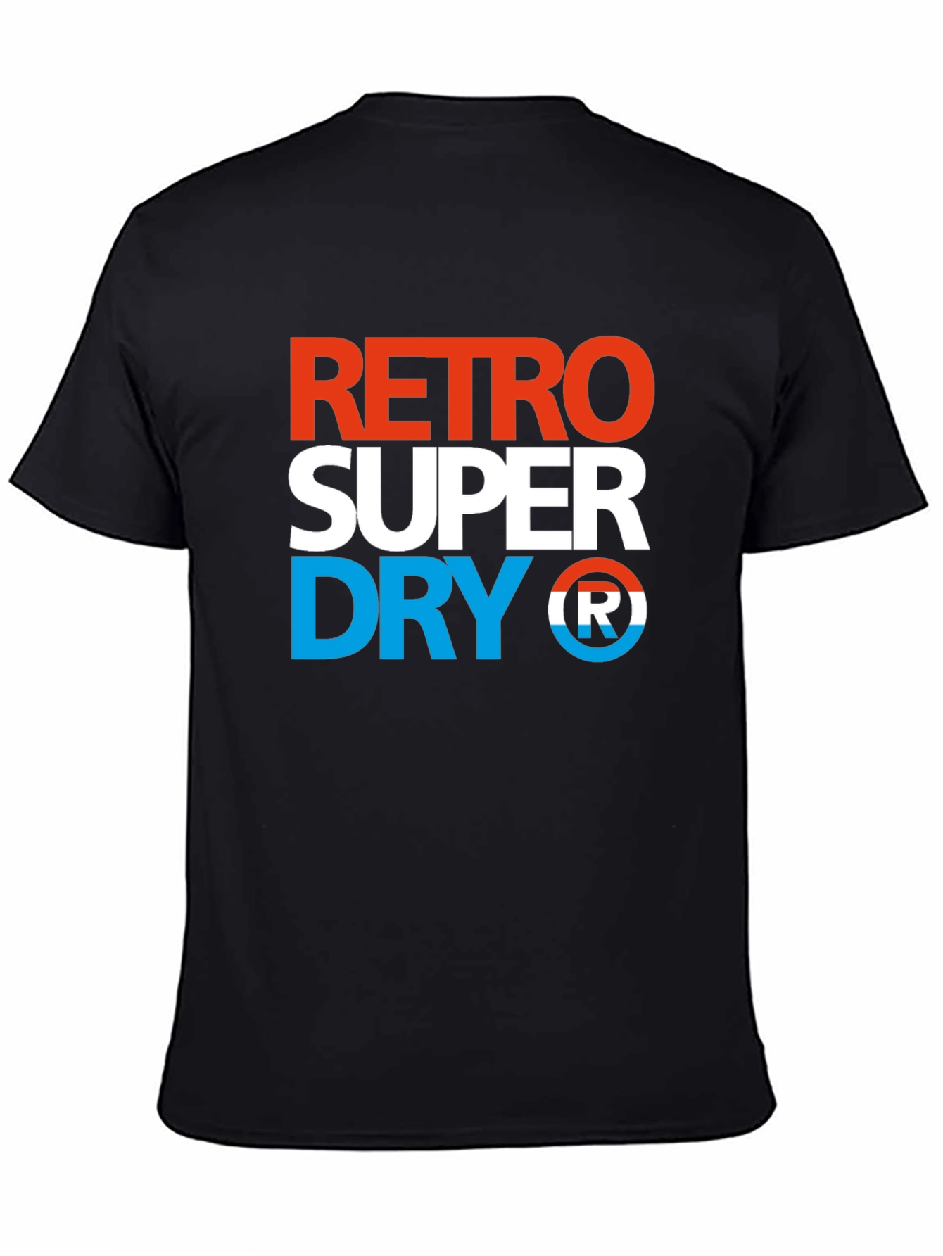Retro Super Dry Mens Black Graphic Tee