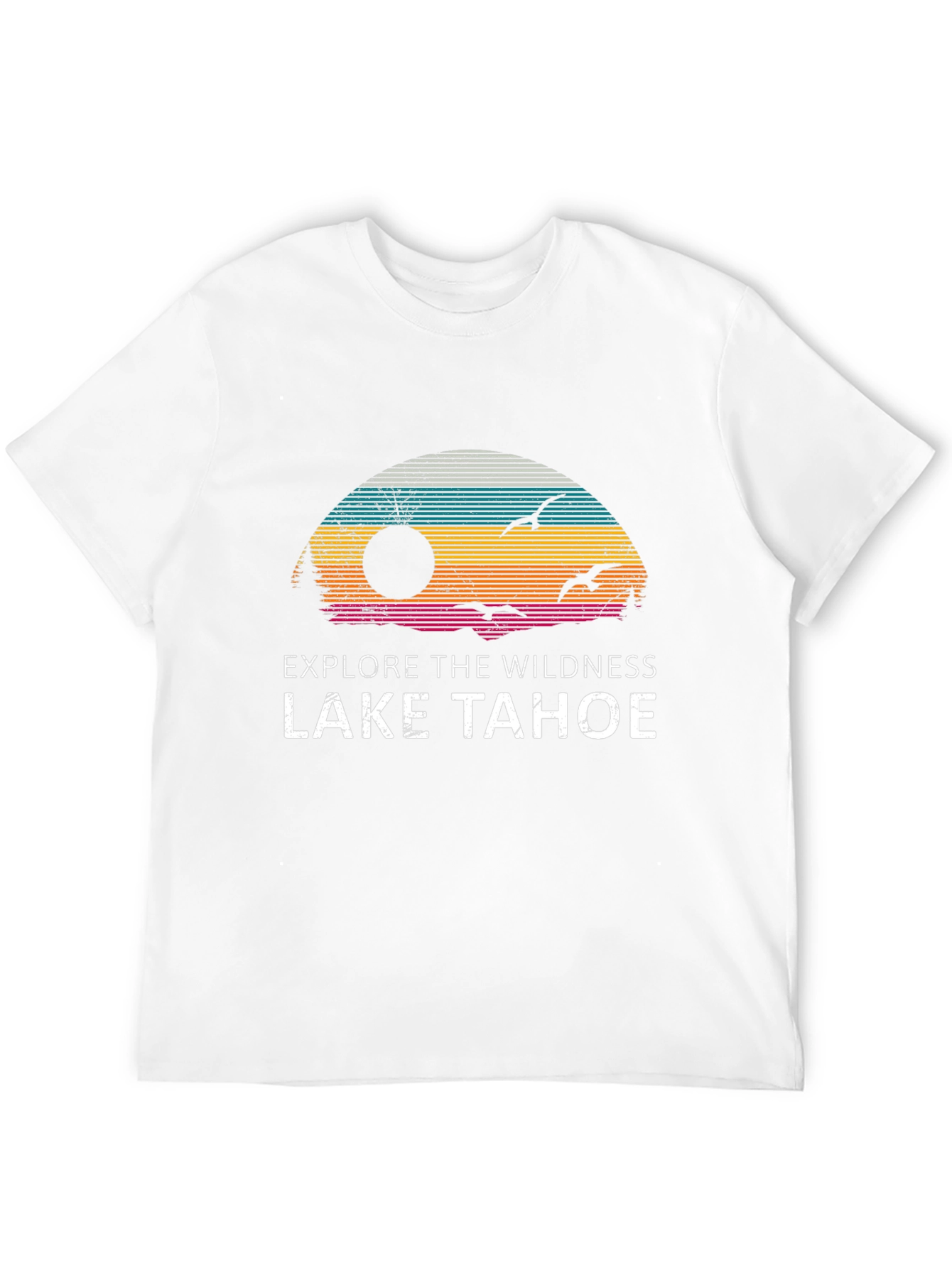 Lake Tahoe Explore Wildness Black T-Shirt
