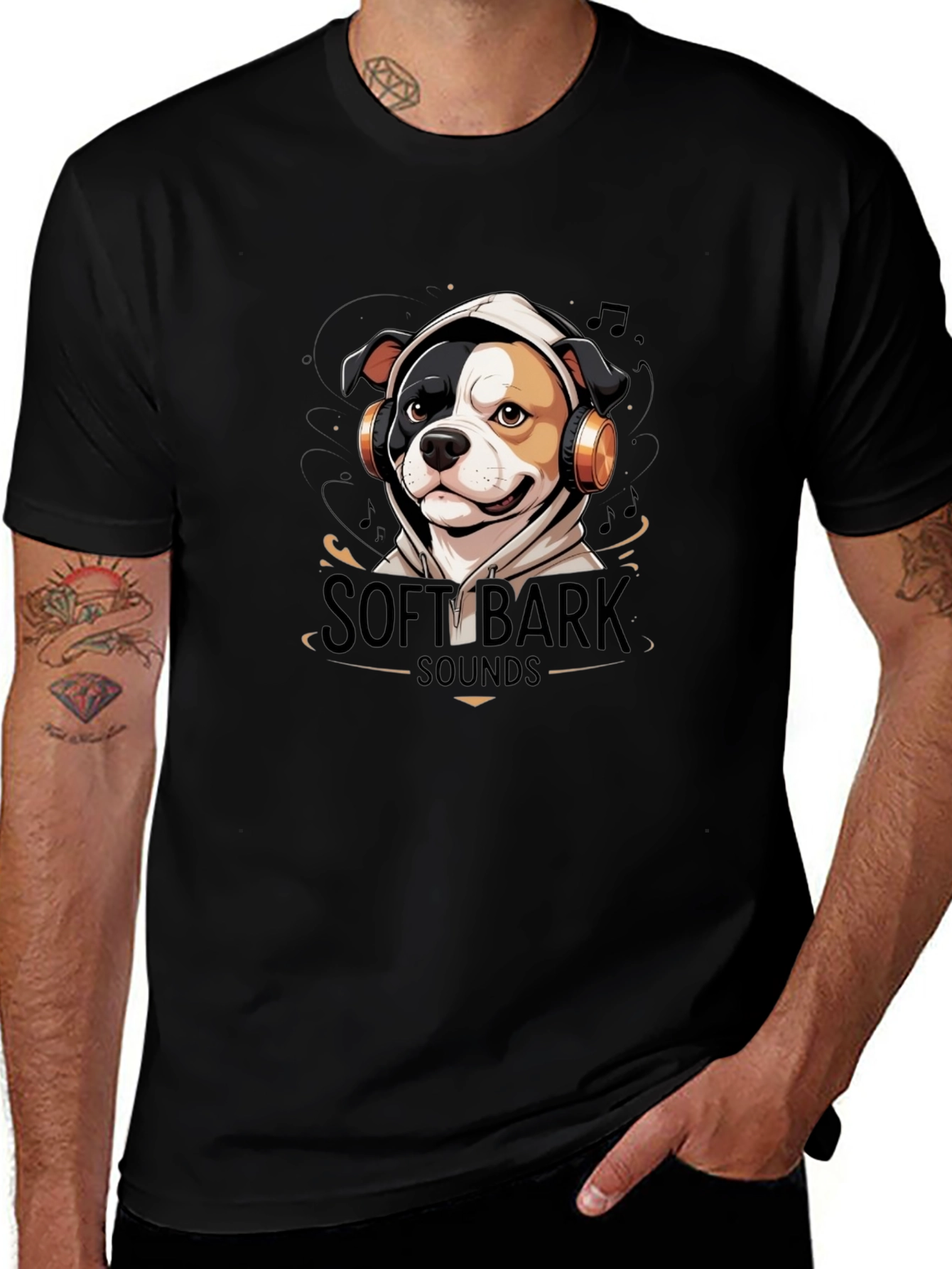 Soft Bark Sounds Dog Graphic T-Shirt