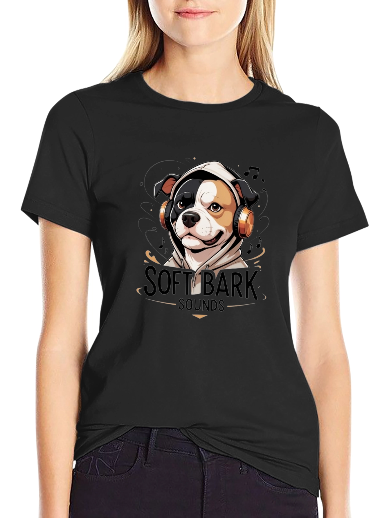 Soft Bark Sounds Dog Graphic T-Shirt