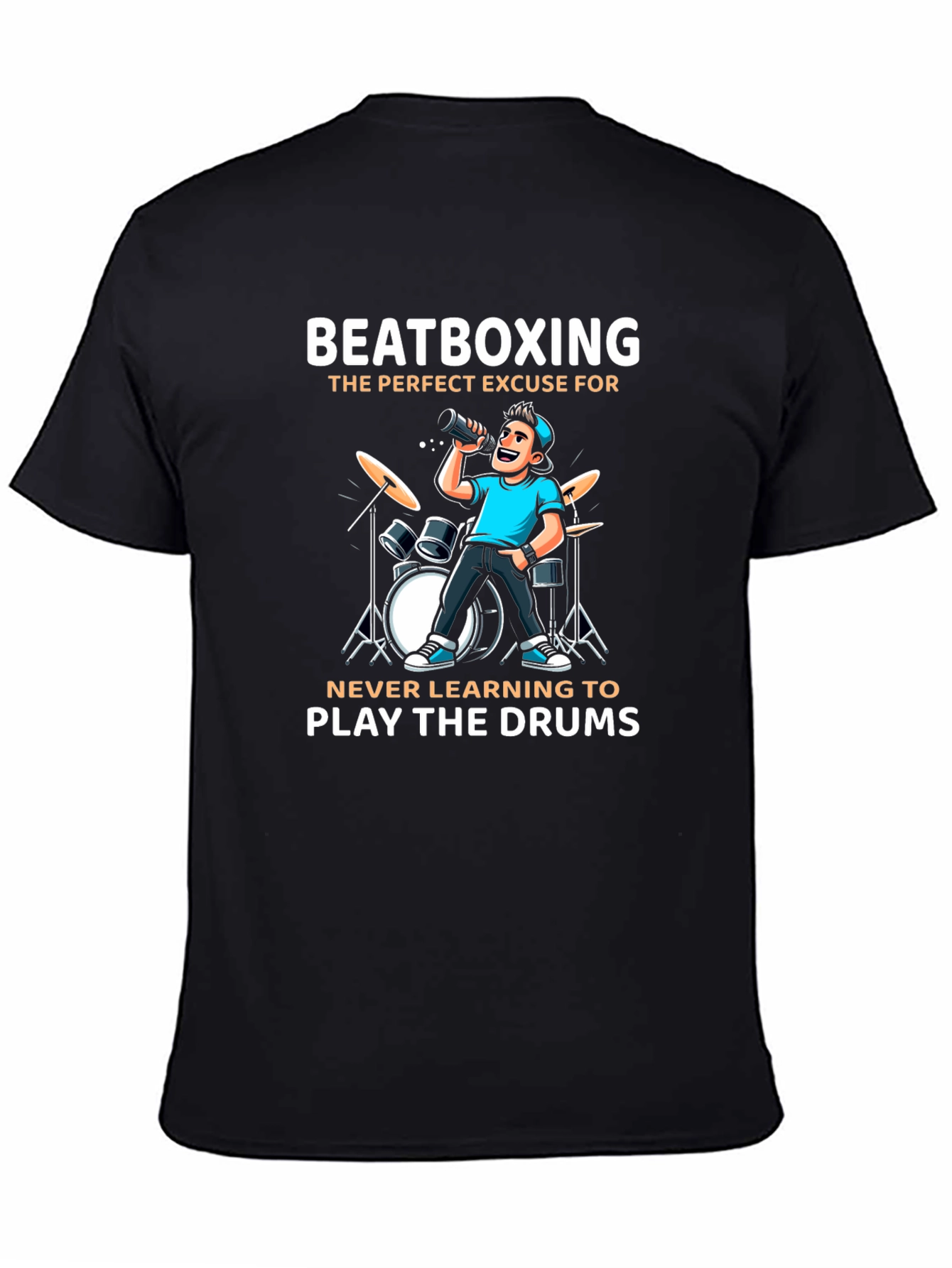 Beatboxing Drums Graphic Tee - Funny Music Shirt