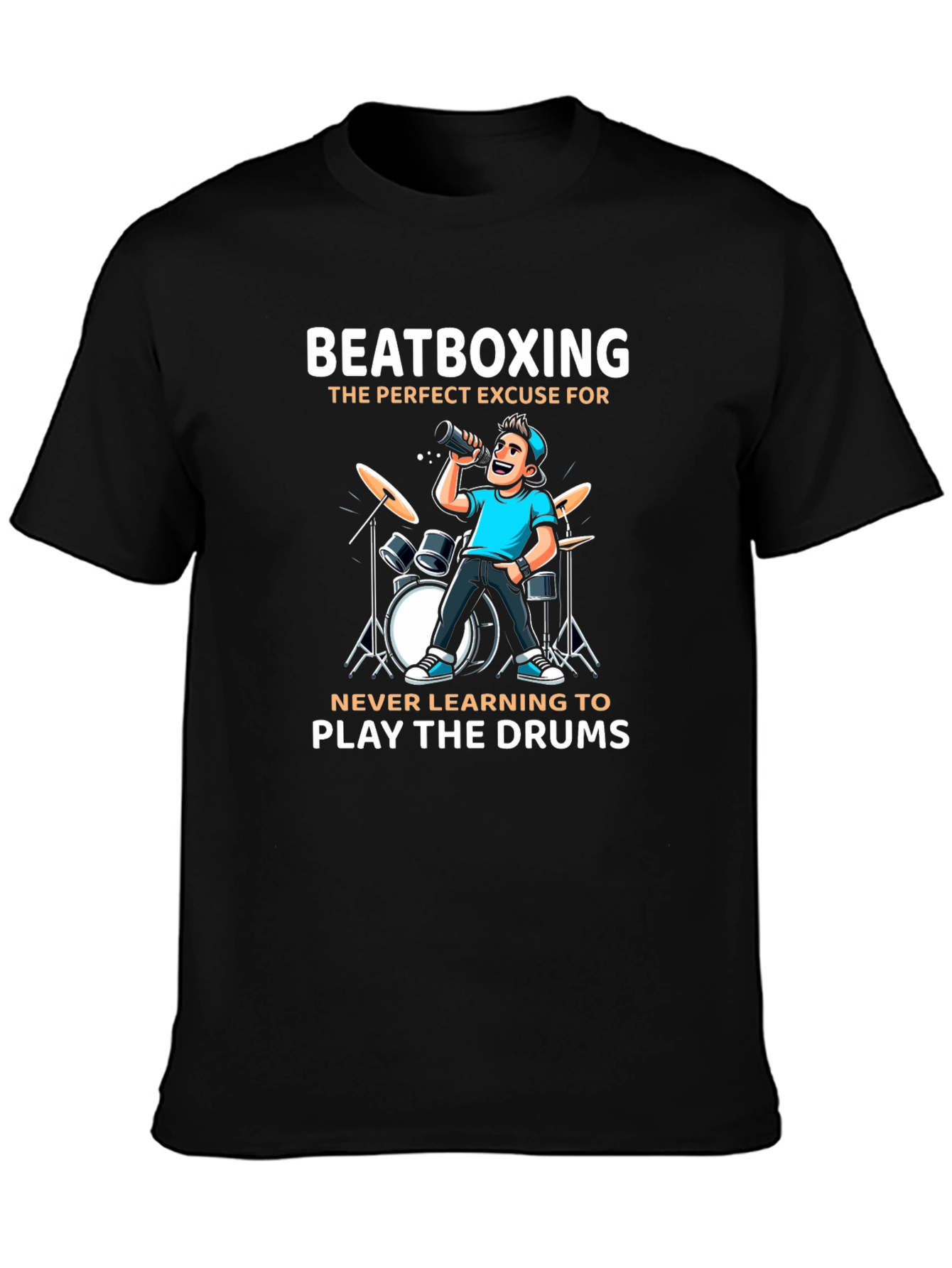 Beatboxing Drums Graphic Tee - Funny Music Shirt