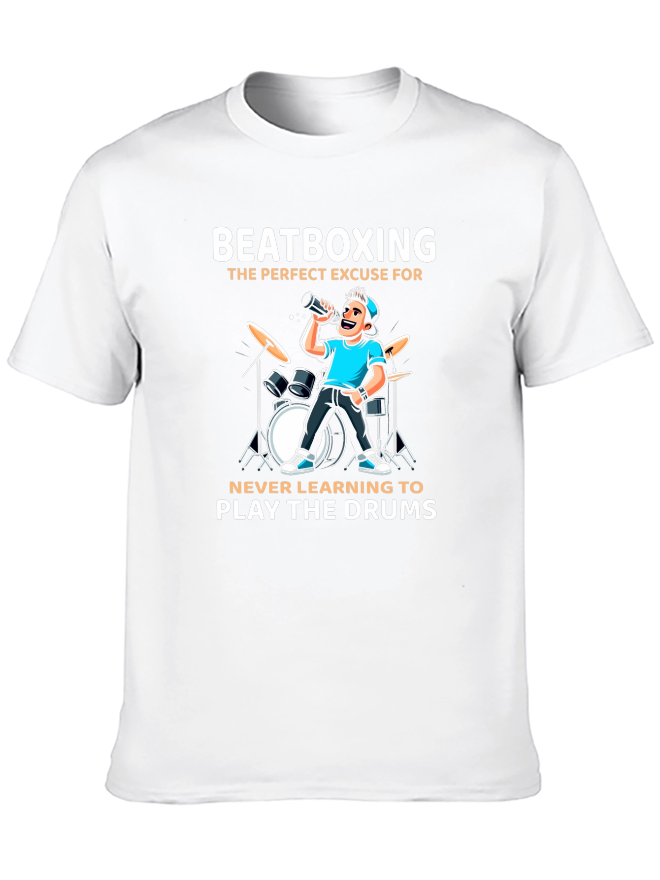 Beatboxing Drums Graphic Tee - Funny Music Shirt