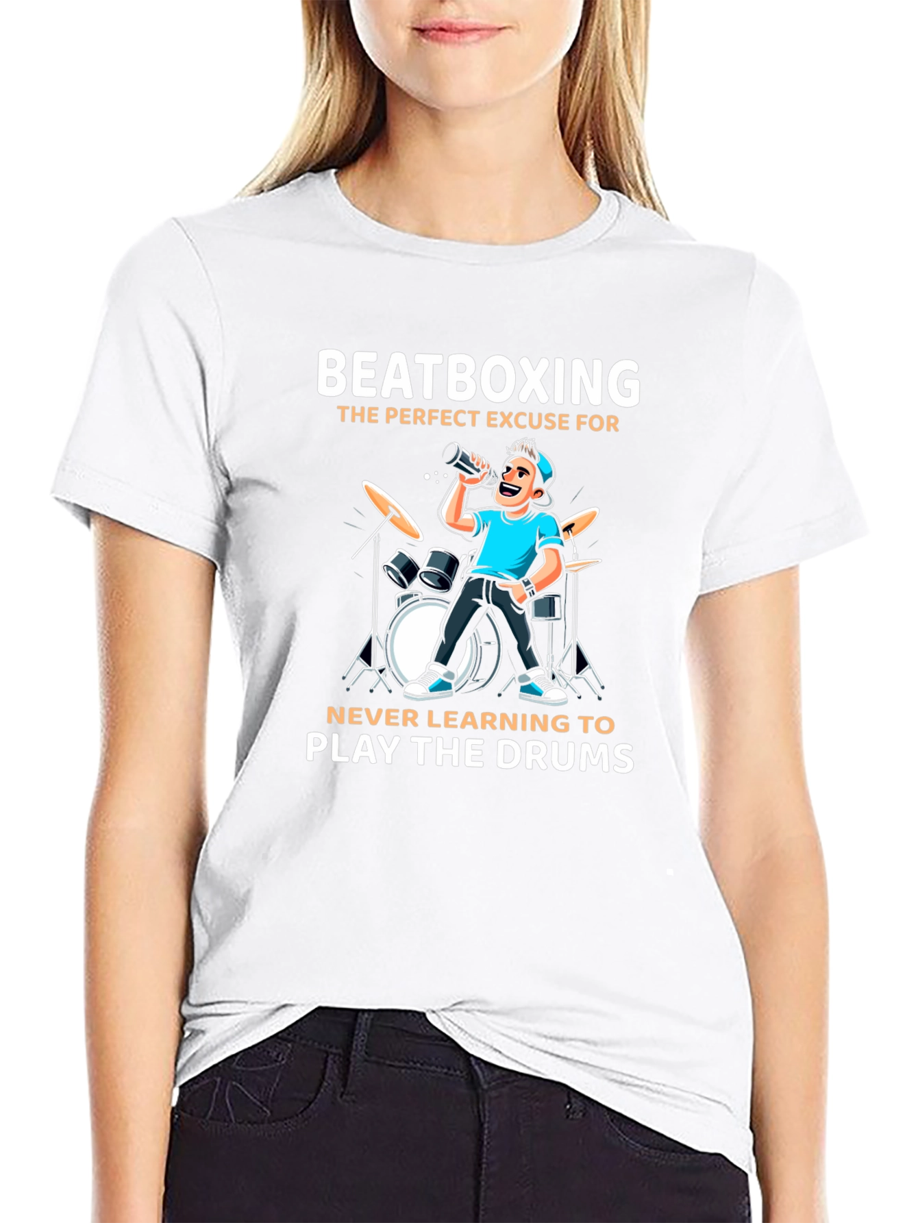 Beatboxing Drums Graphic Tee - Funny Music Shirt