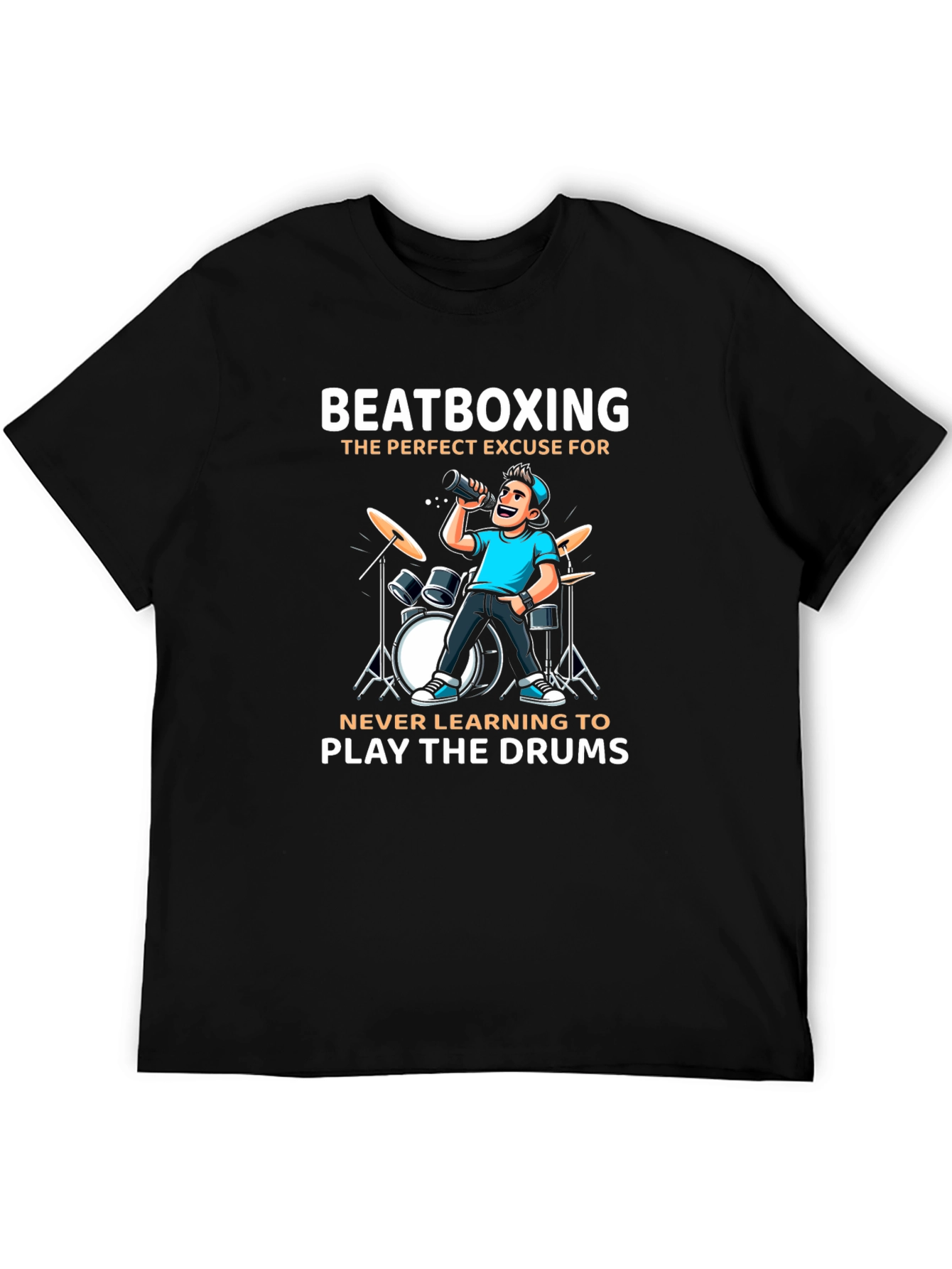 Beatboxing Drums Graphic Tee - Funny Music Shirt