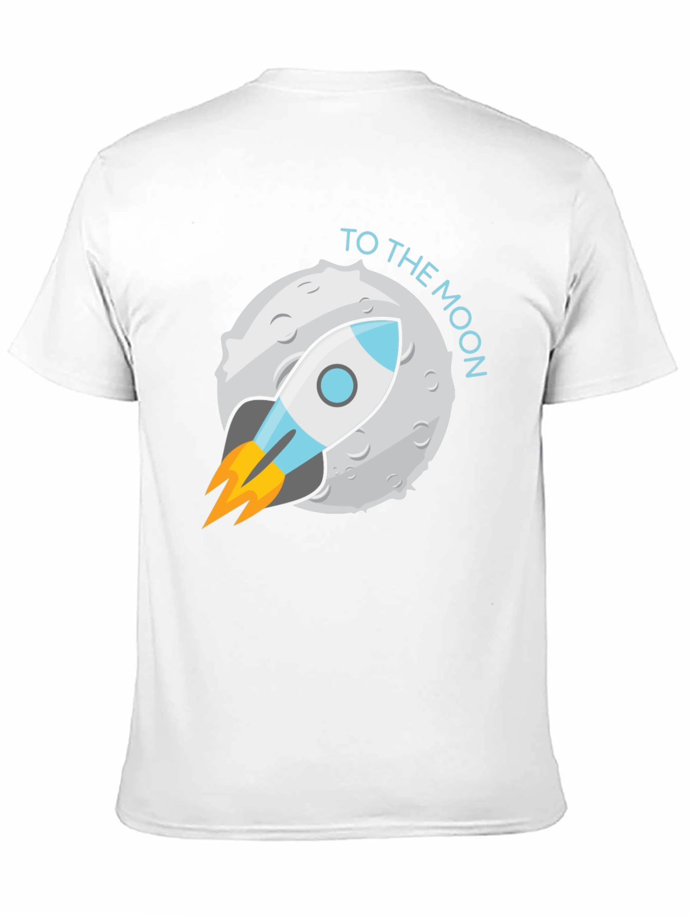 To The Moon Graphic Tee - Space Rocket Design