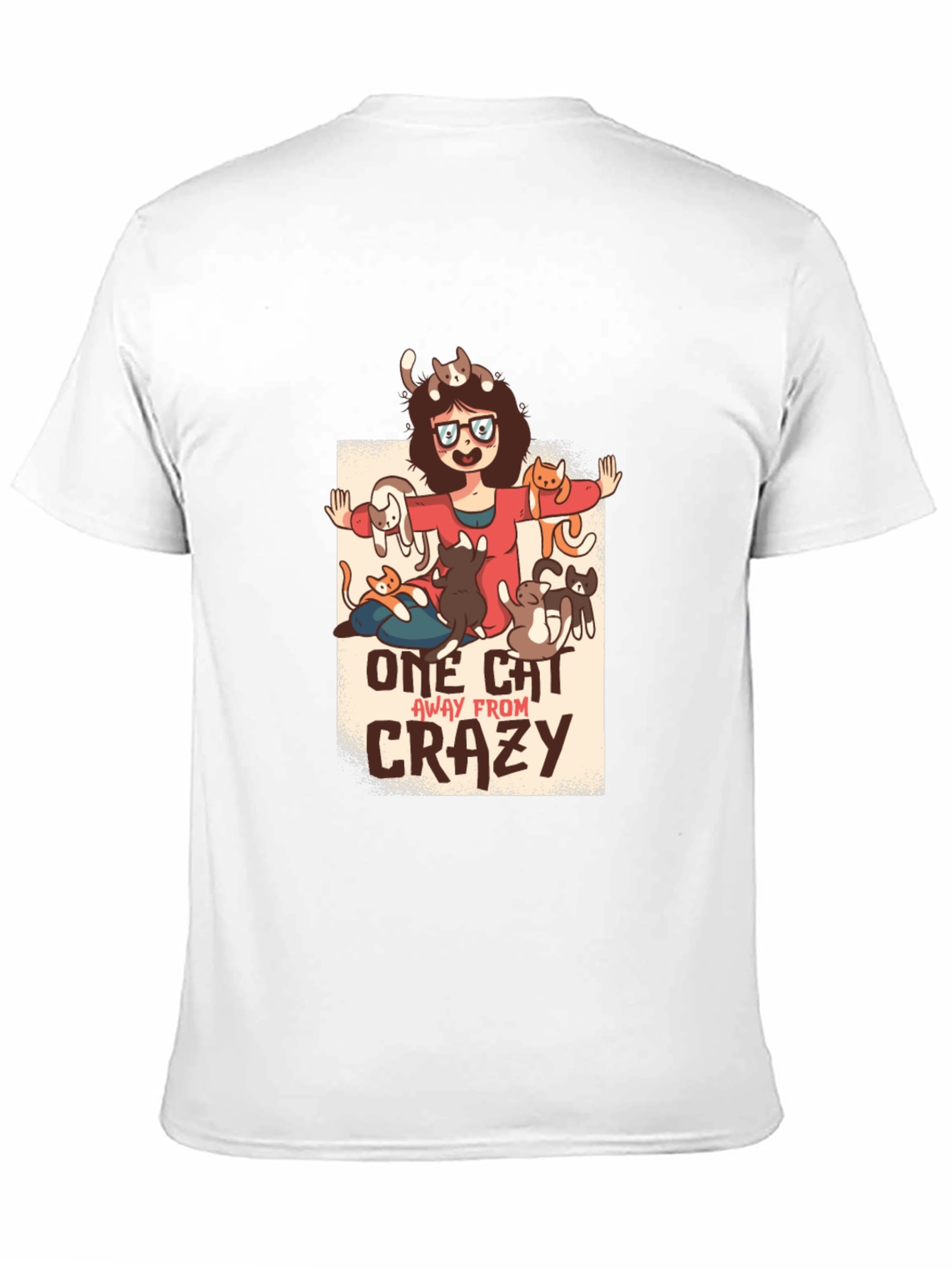 One Cat Away From Crazy Graphic T-Shirt