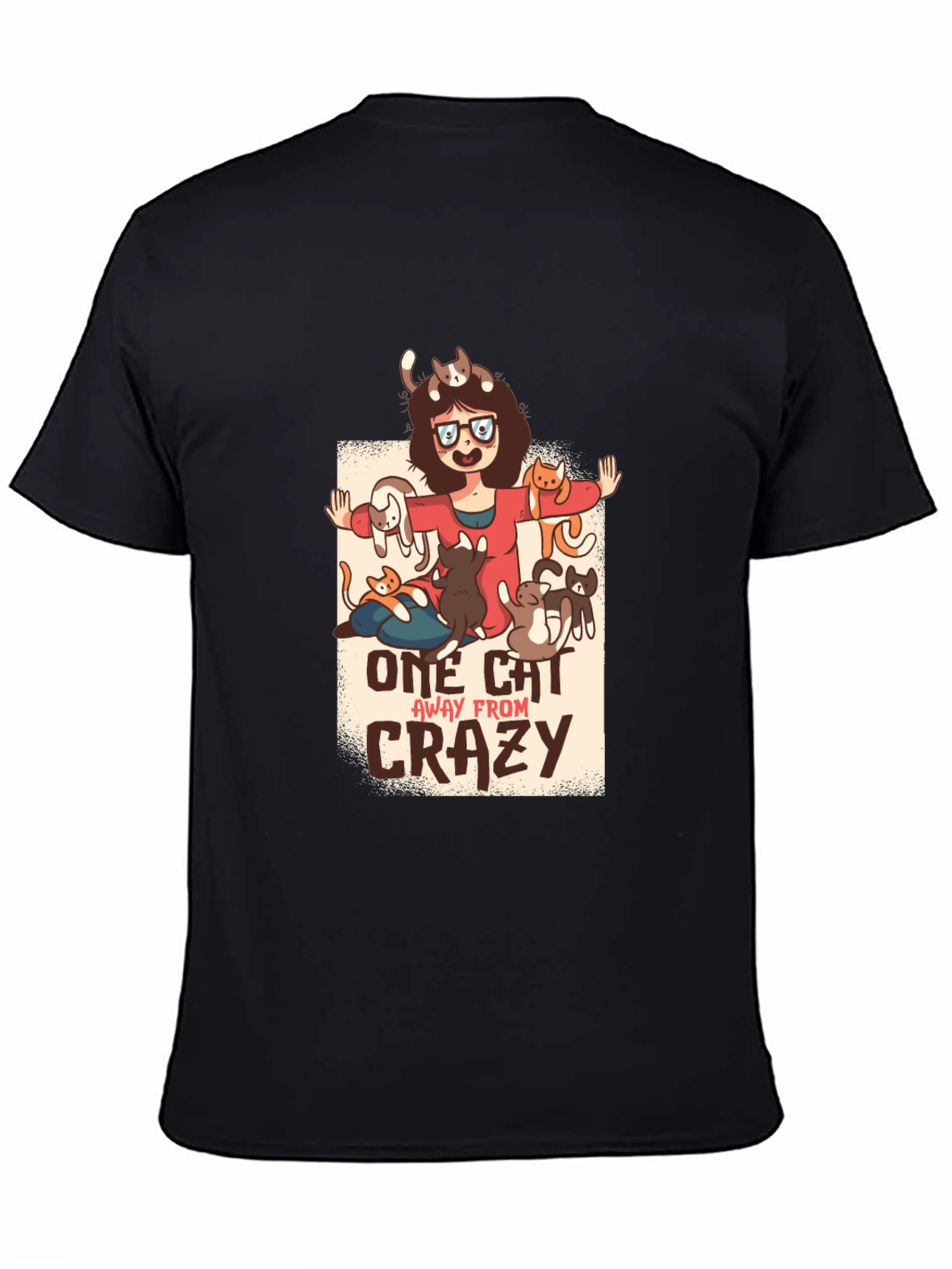 One Cat Away From Crazy Graphic T-Shirt