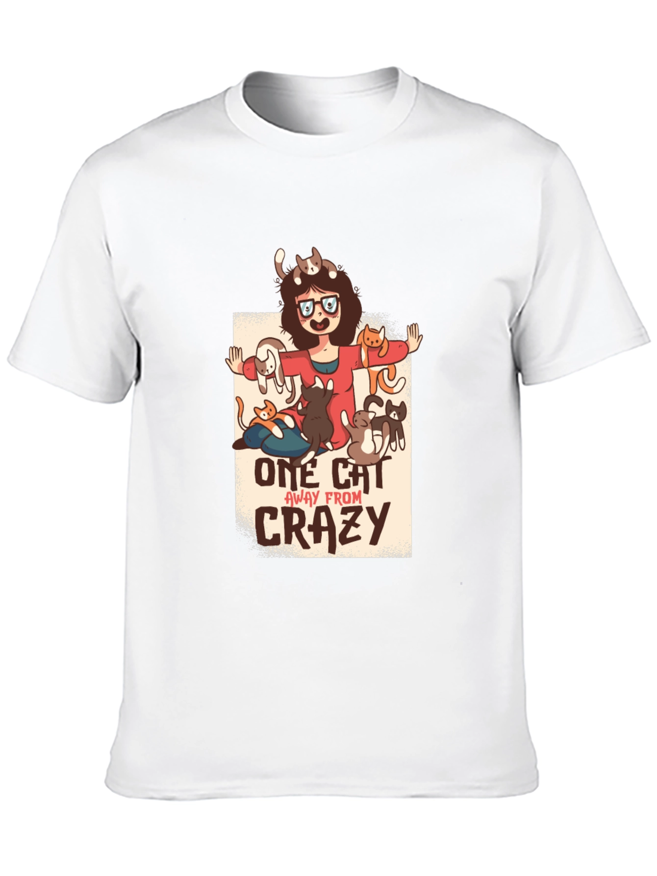 One Cat Away From Crazy Graphic T-Shirt