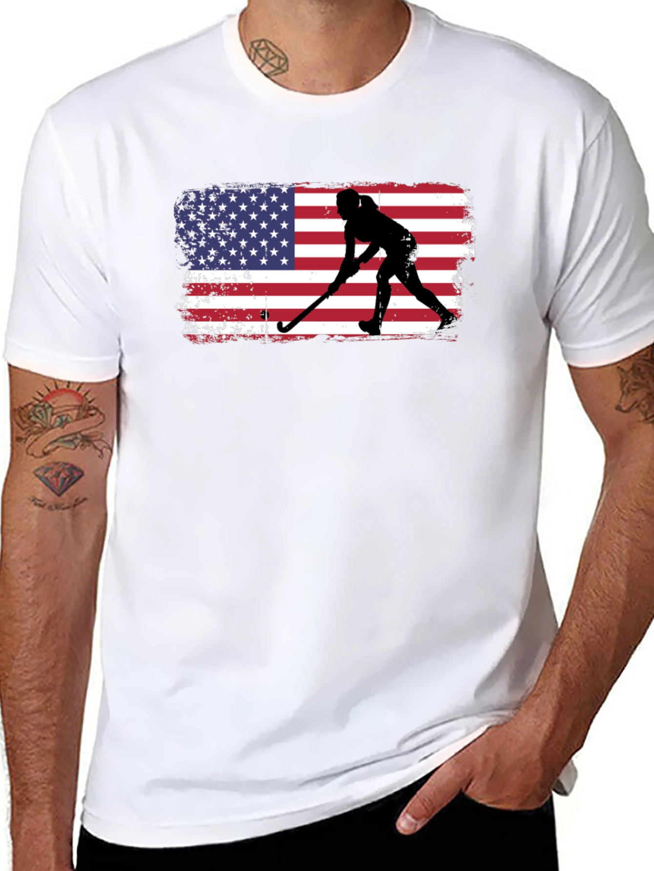 USA Field Hockey T-Shirt - Patriotic Player Tee