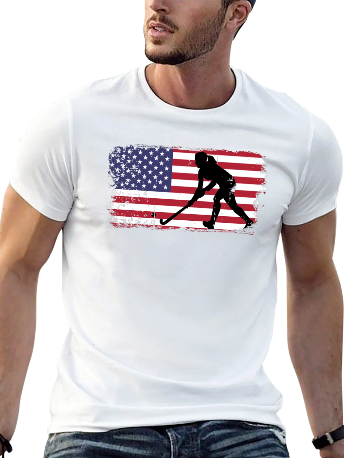 USA Field Hockey T-Shirt - Patriotic Player Tee