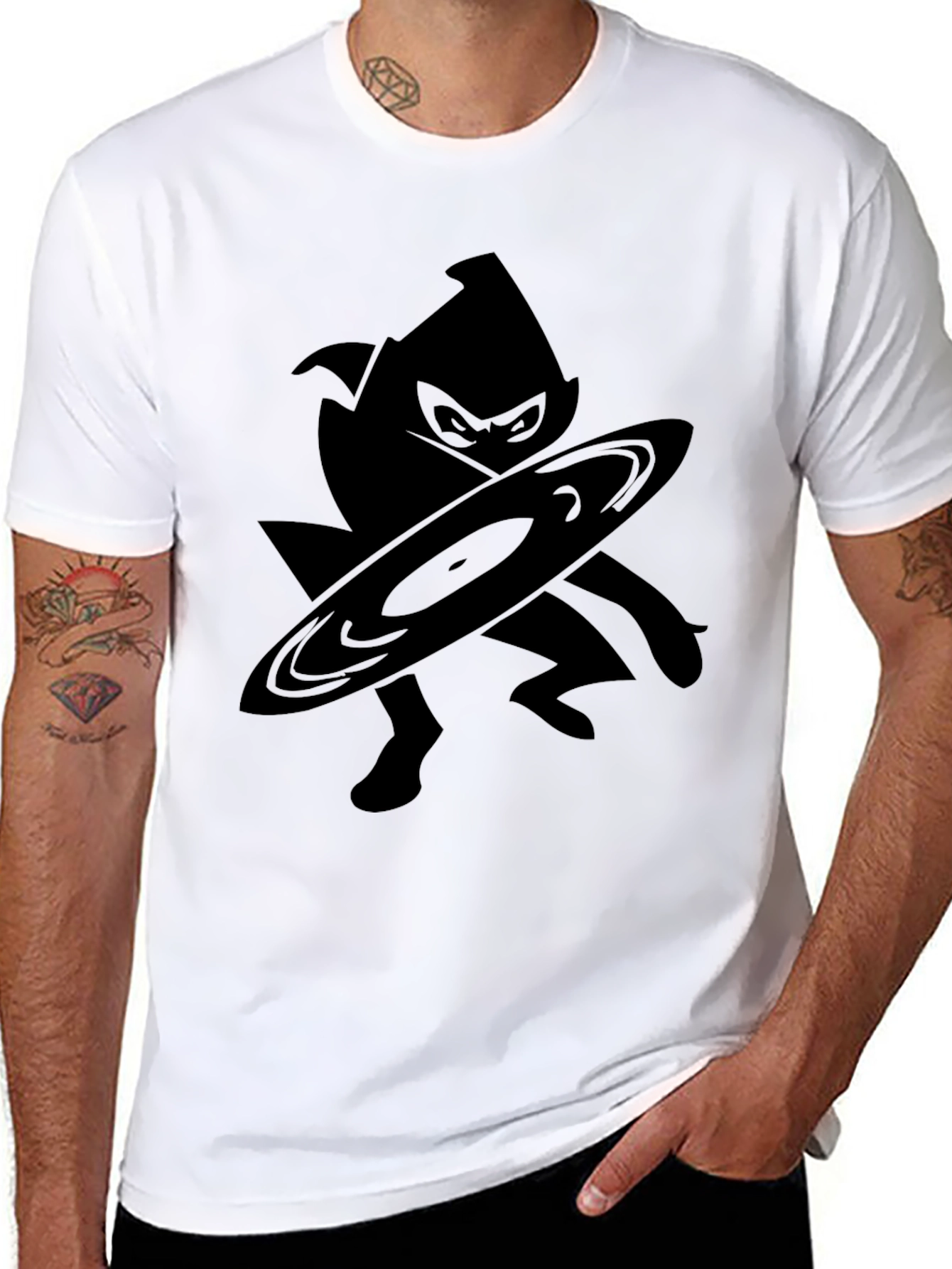 Ninja DJ Black T-Shirt - Stealthy Style