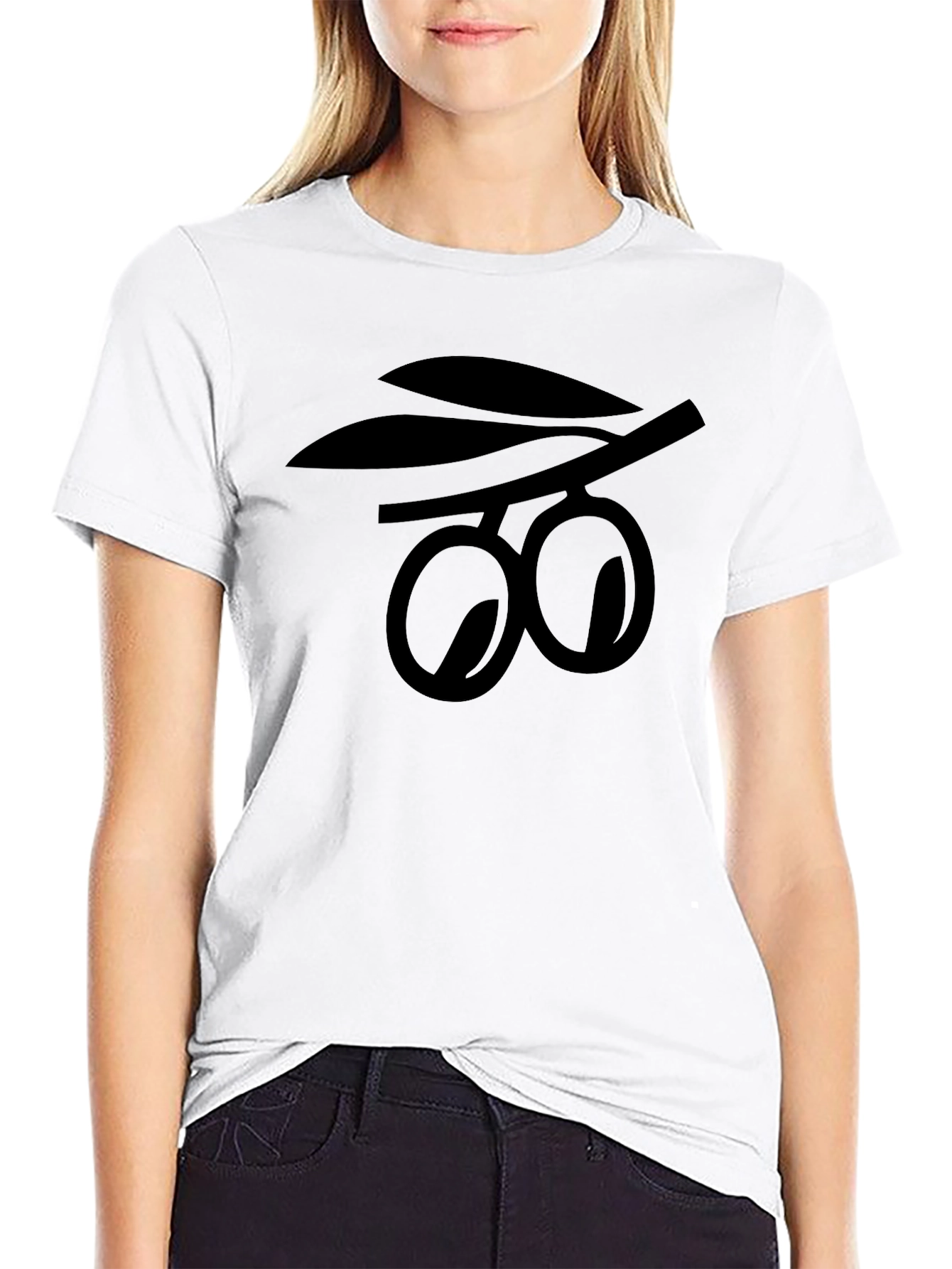 Olive Branch Graphic Black T-Shirt