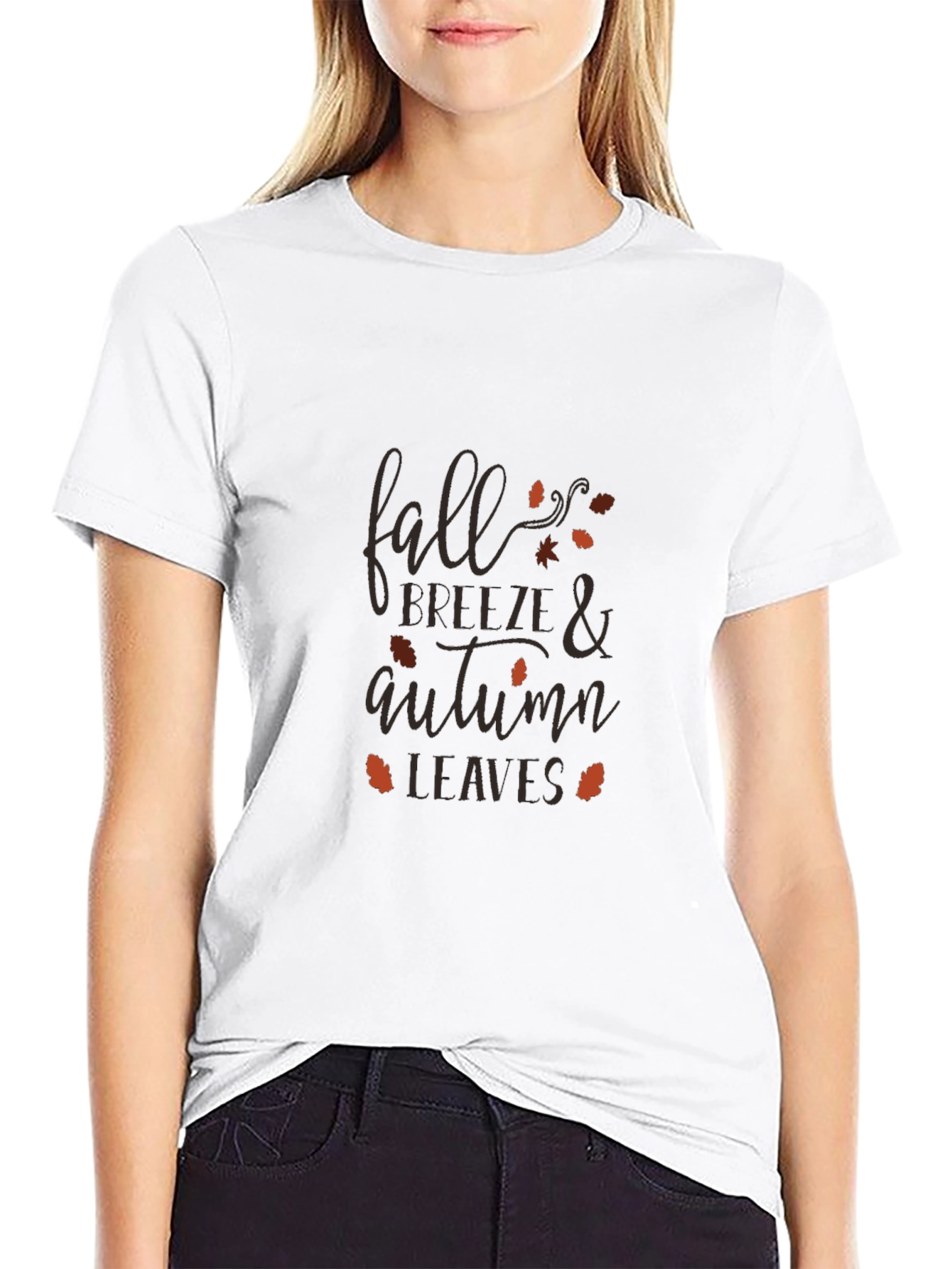 Fall Breeze & Autumn Leaves Graphic T-Shirt