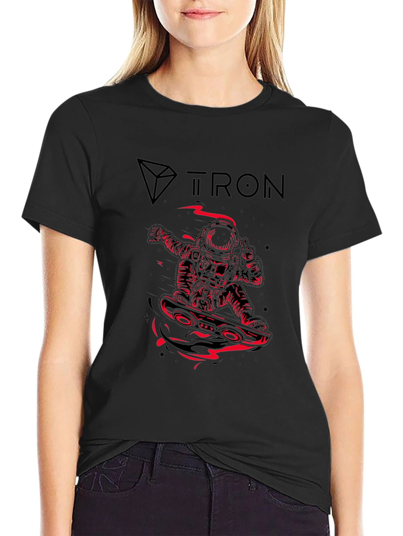 Tron Astronaut Graphic Tee - Black