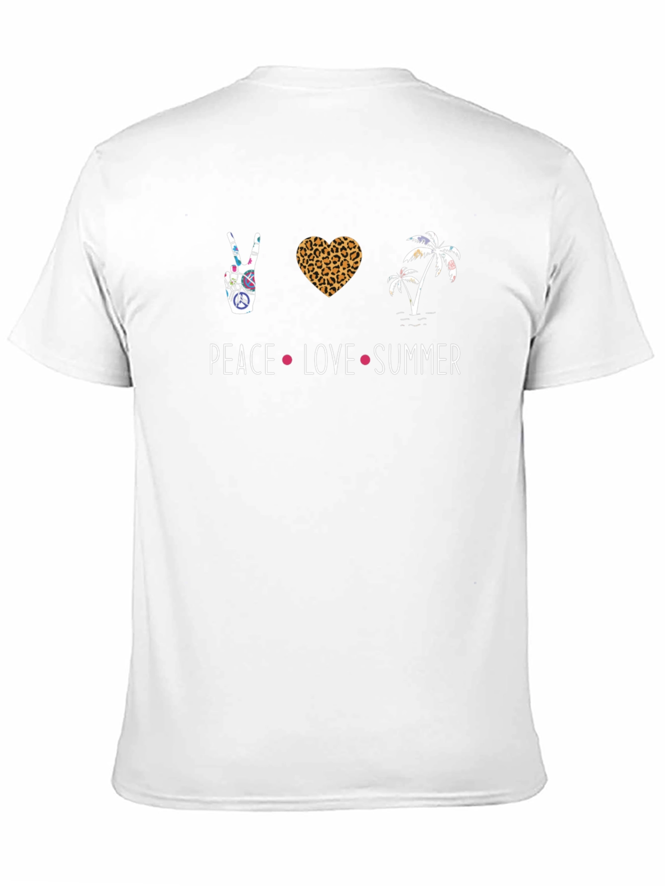 Peace Love Summer Graphic Tee - Black Unisex T-Shirt
