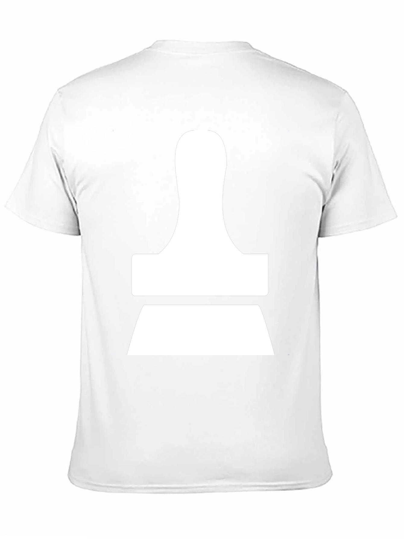 Modern Abstract White Design on Black T-Shirt