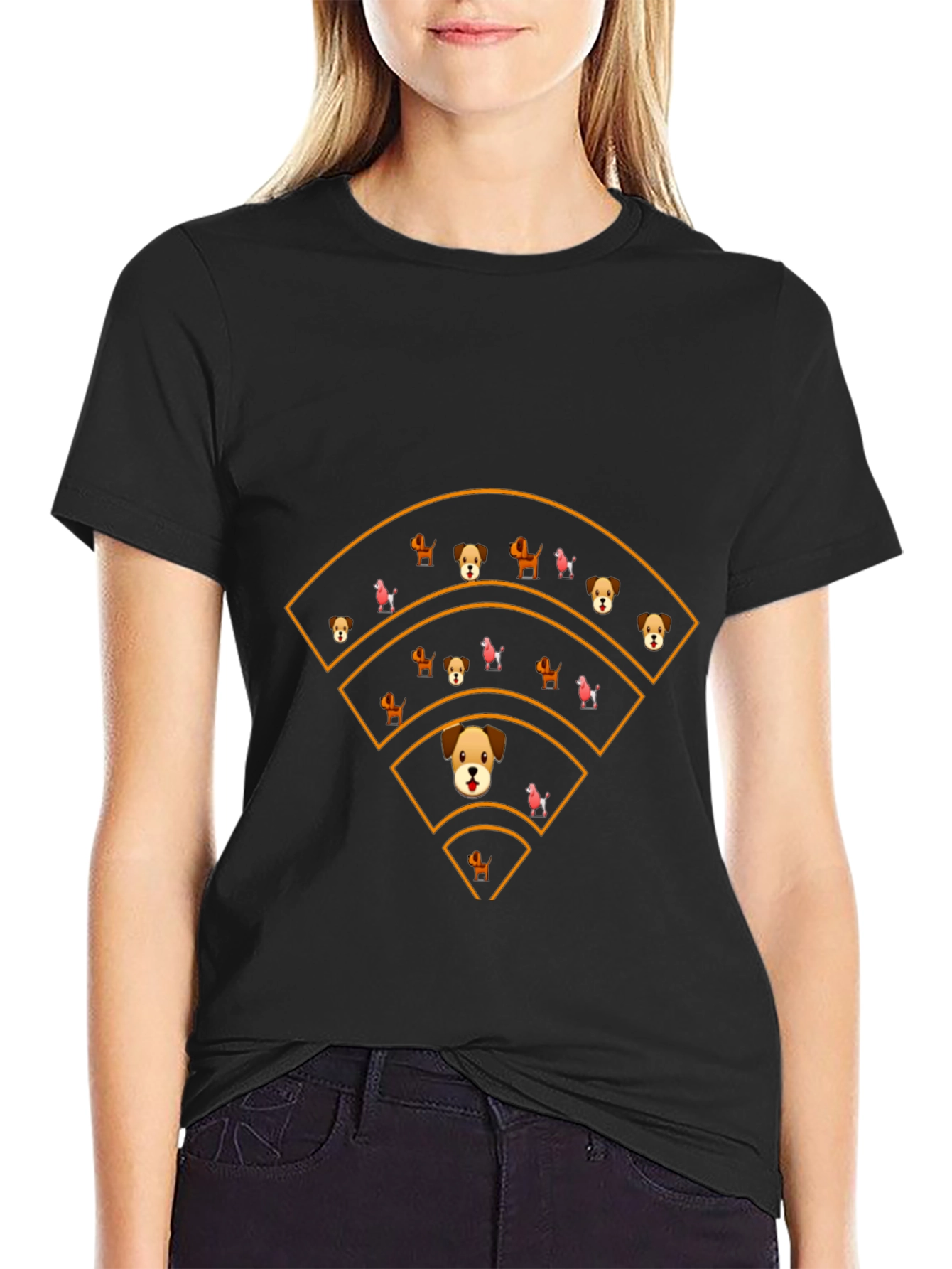 Dog WiFi Signal Funny Graphic Tee