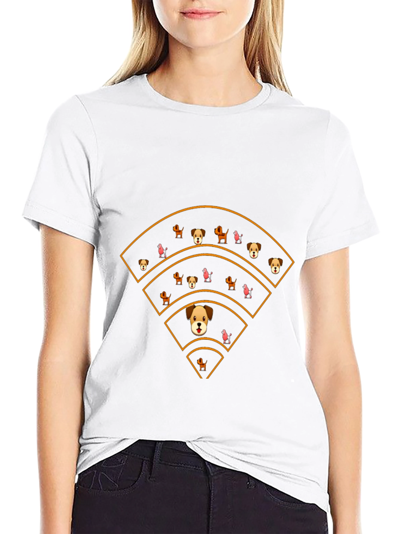 Dog WiFi Signal Funny Graphic Tee