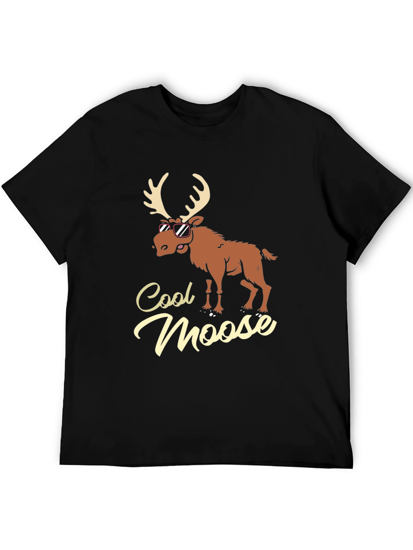 Cool Moose Graphic T-Shirt - Black