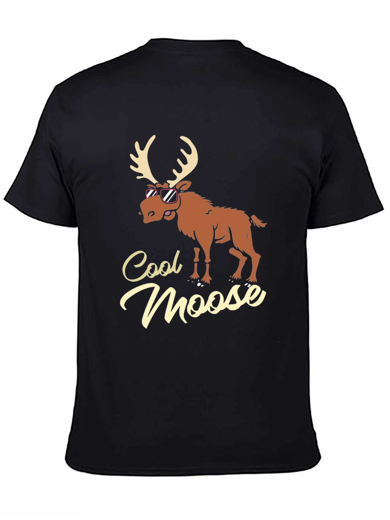 Cool Moose Graphic T-Shirt - Black