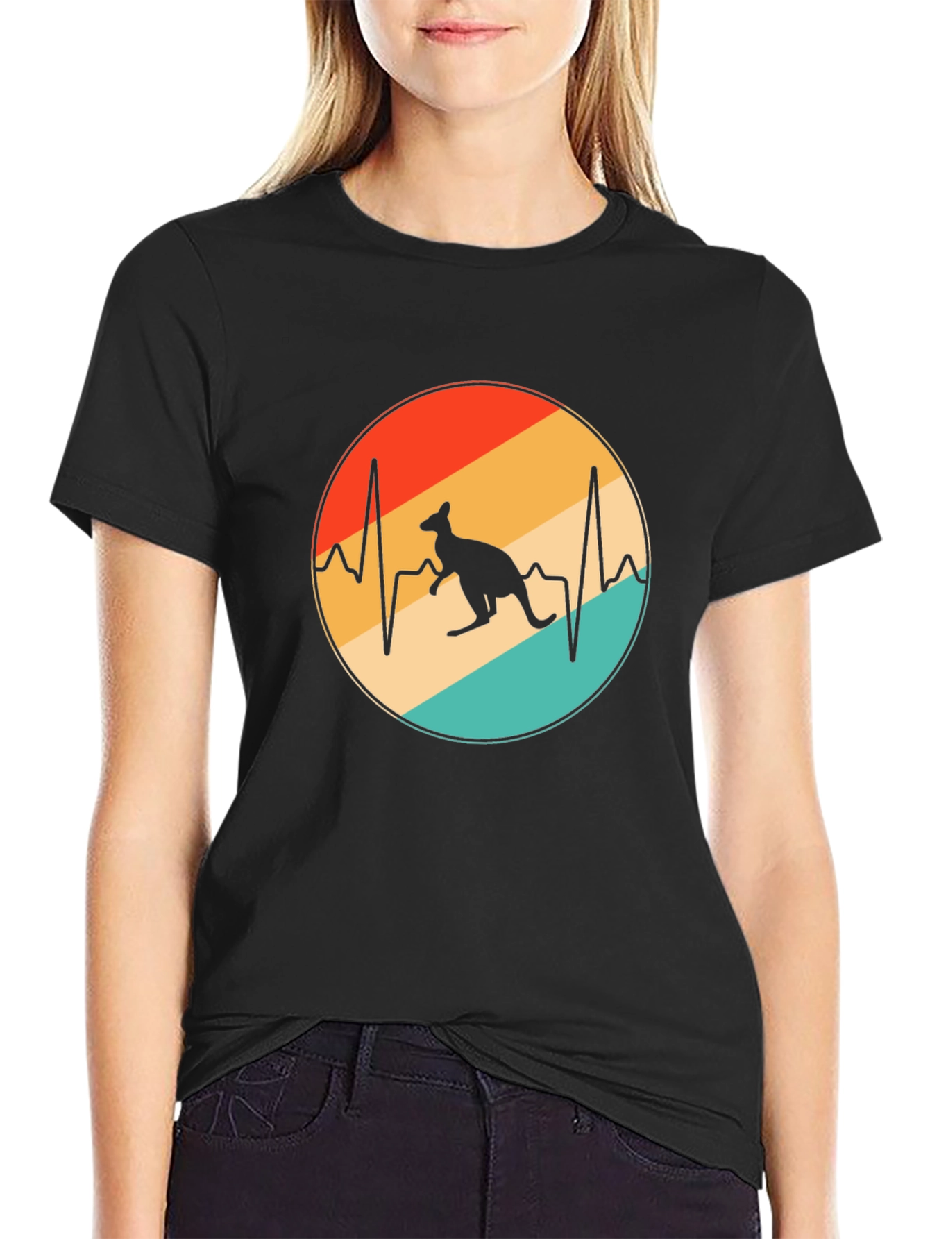 Kangaroo Heartbeat Graphic Tee