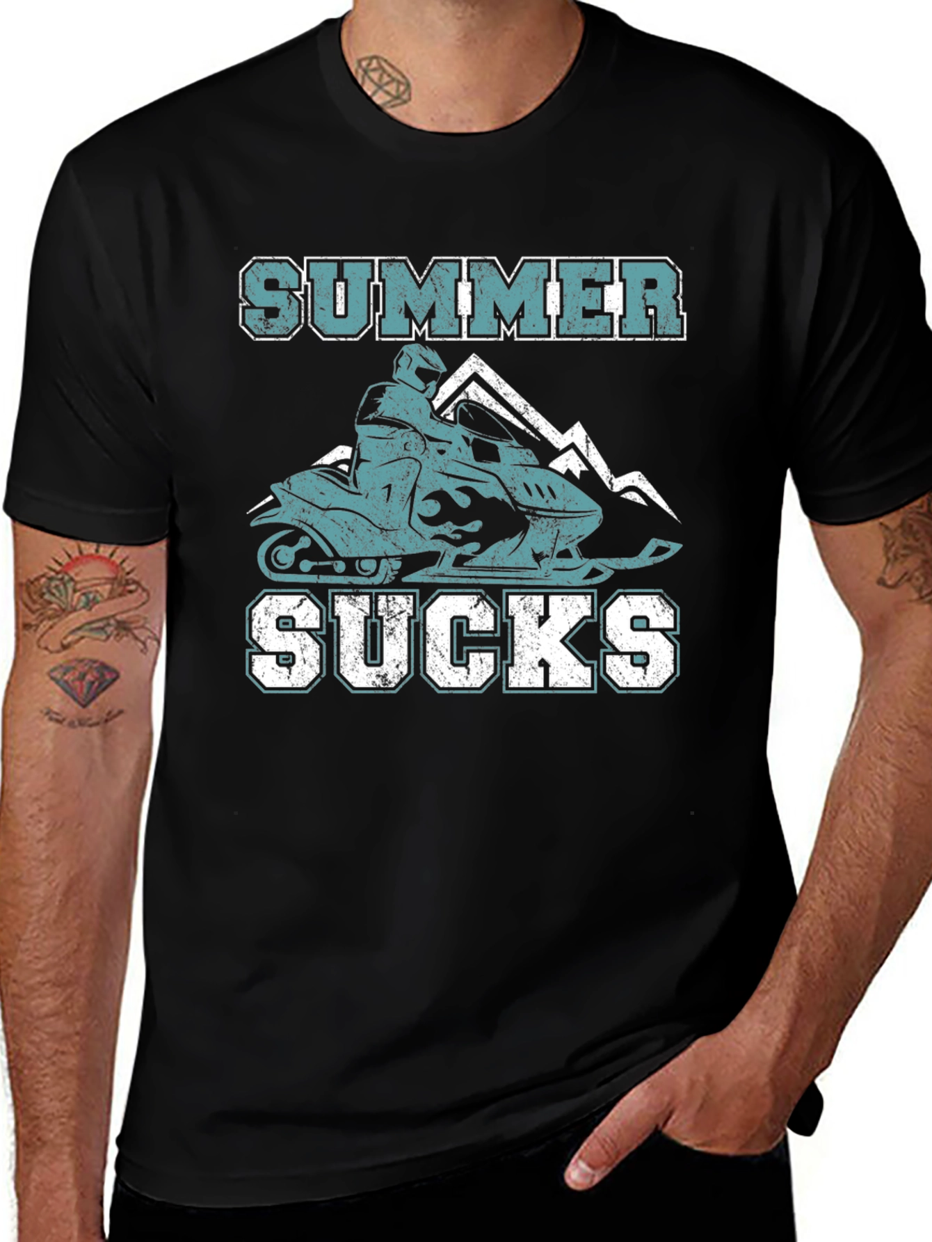 Summer Sucks Snowmobile T-Shirt