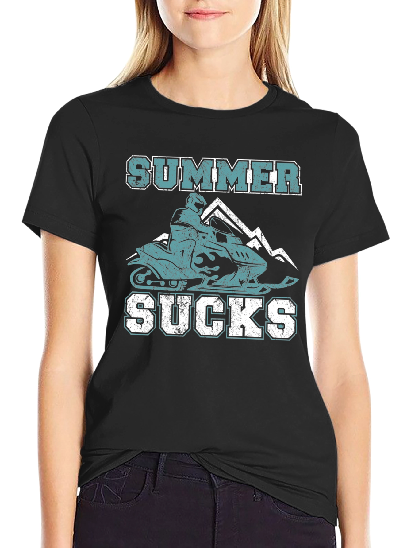 Summer Sucks Snowmobile T-Shirt