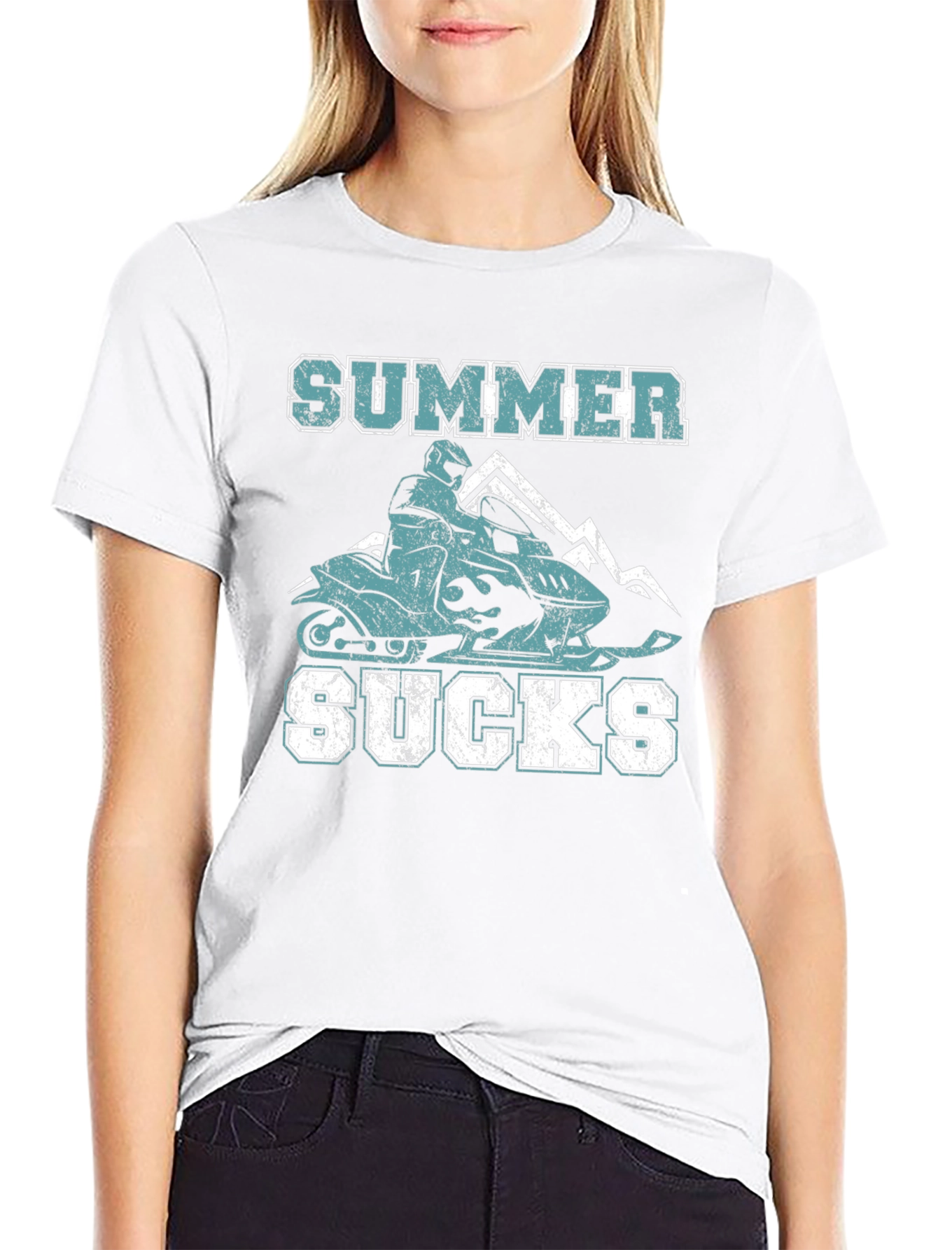 Summer Sucks Snowmobile T-Shirt