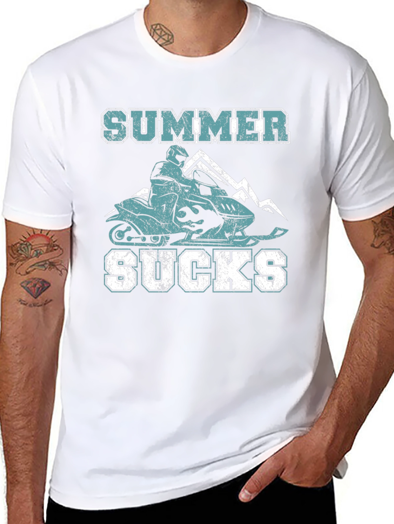 Summer Sucks Snowmobile T-Shirt