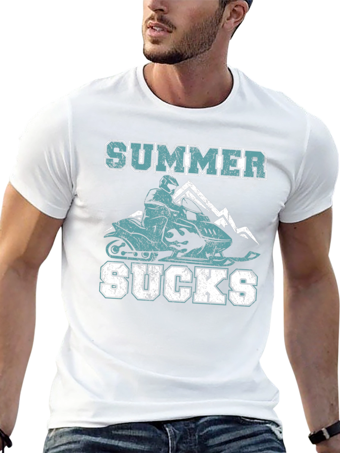 Summer Sucks Snowmobile T-Shirt