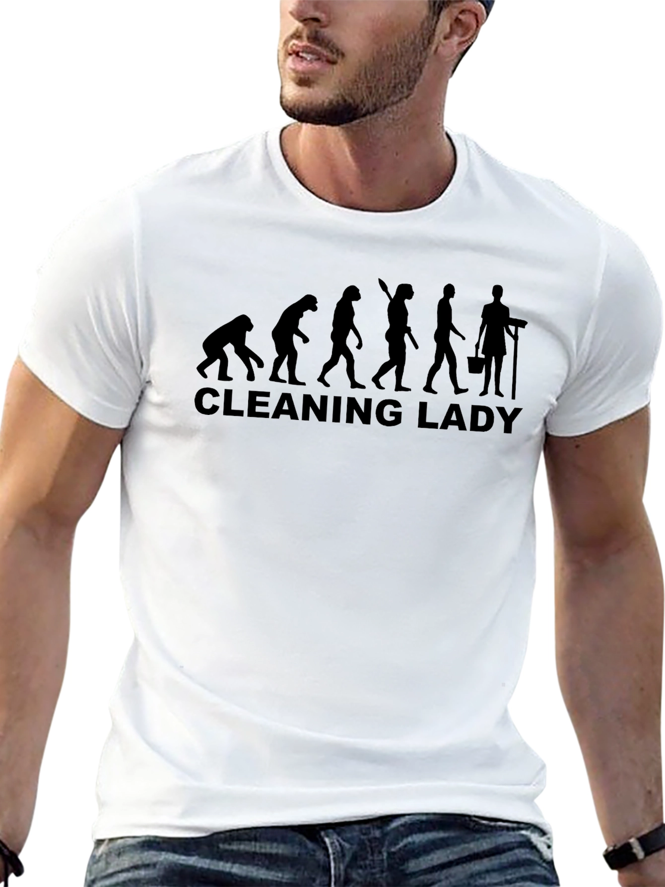 Cleaning Lady Evolution T-Shirt