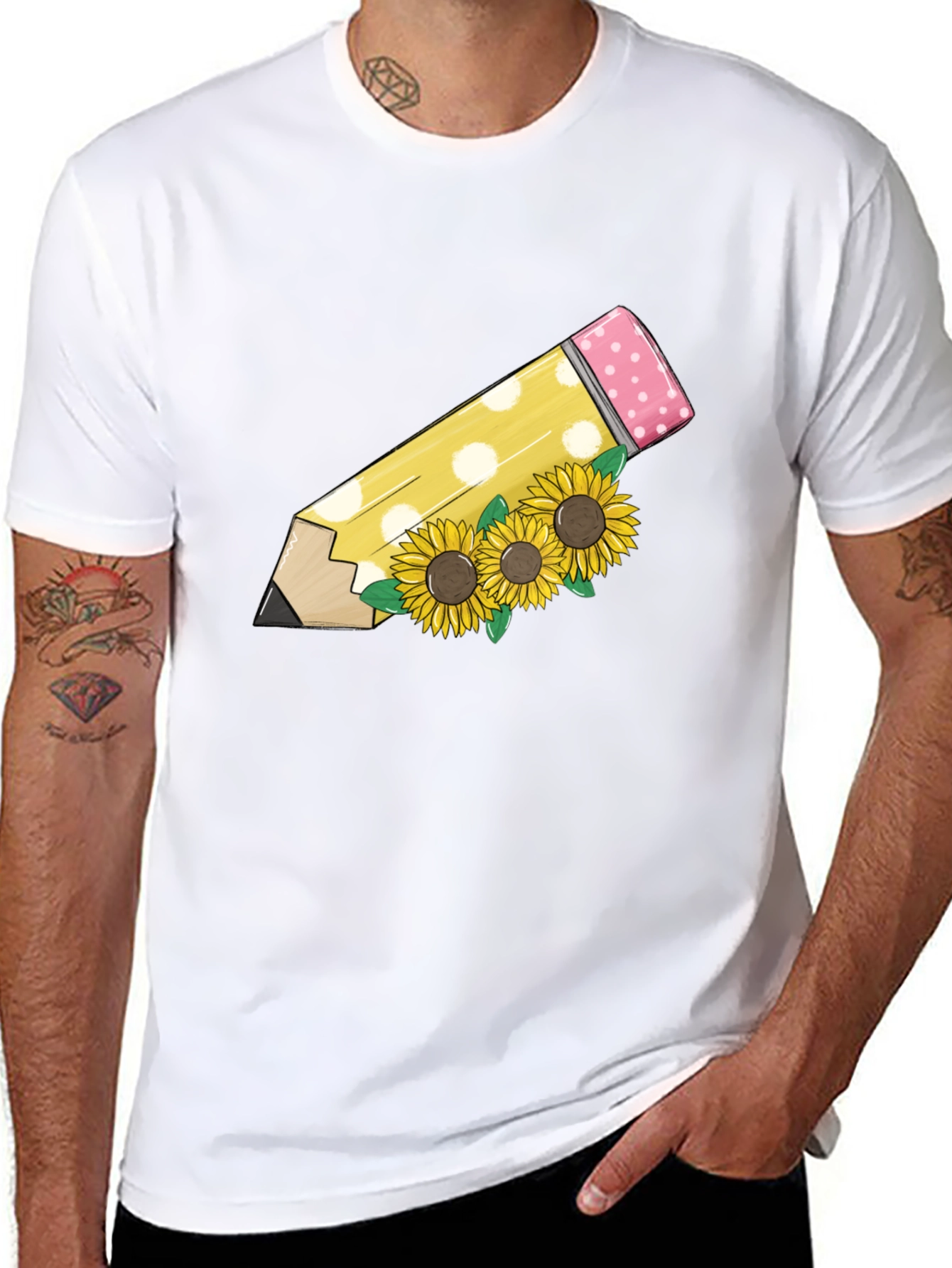 Sunflower Pencil Graphic Tee