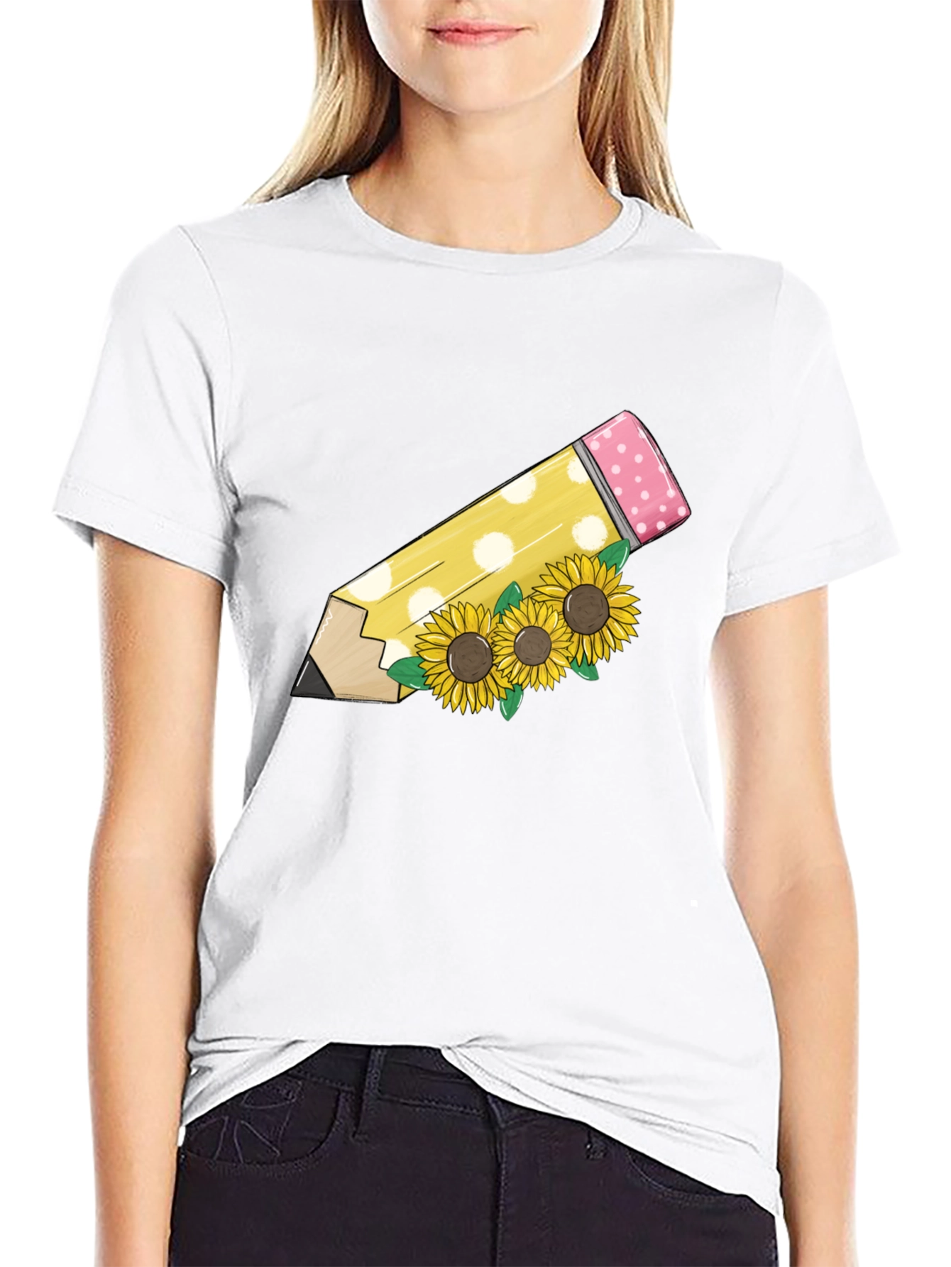Sunflower Pencil Graphic Tee