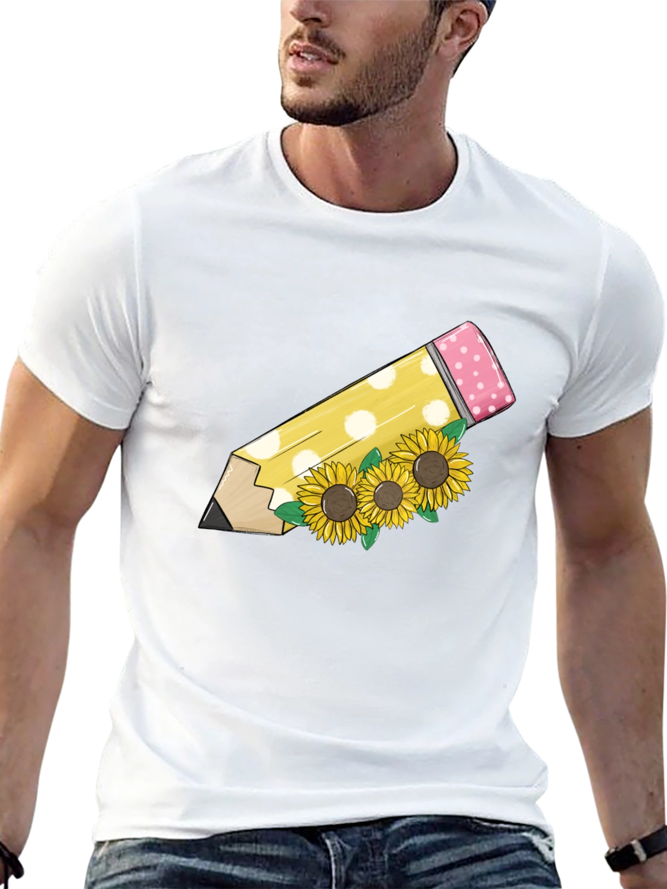 Sunflower Pencil Graphic Tee