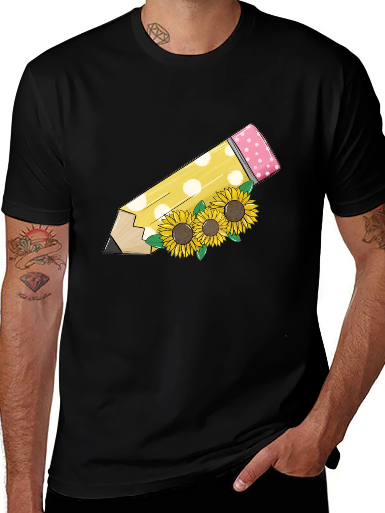 Sunflower Pencil Graphic Tee