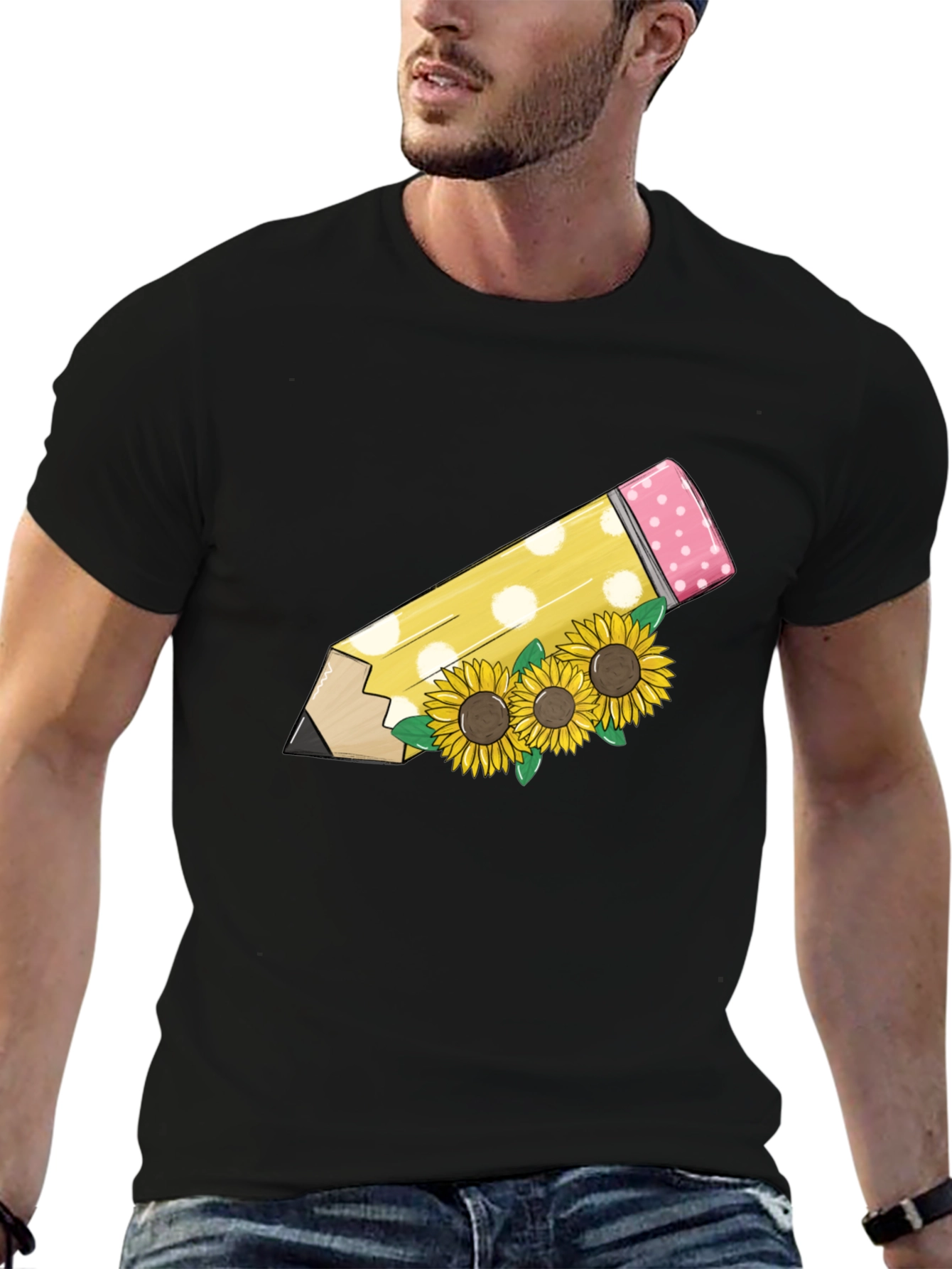 Sunflower Pencil Graphic Tee