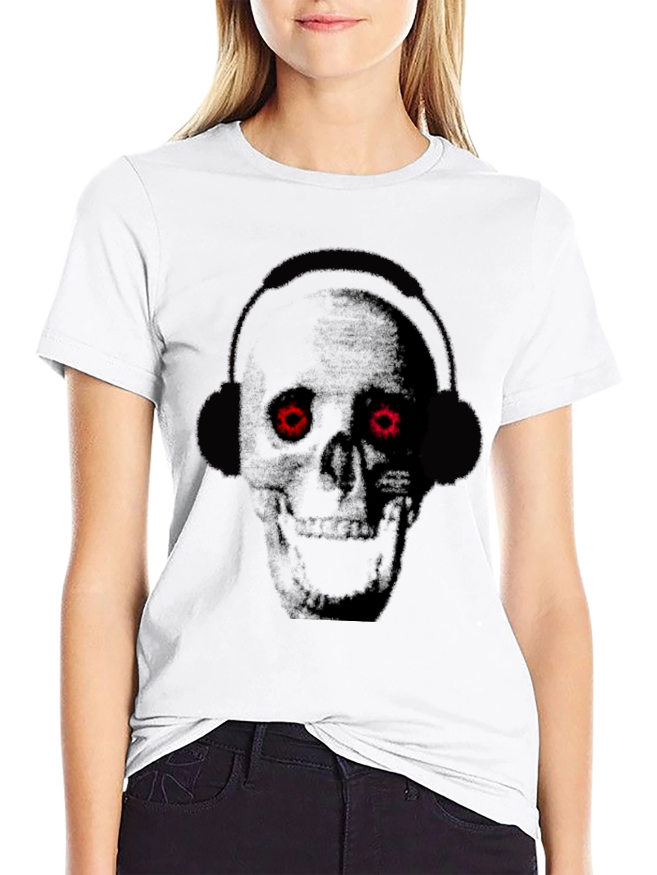 Skull Headphones Graphic T-Shirt