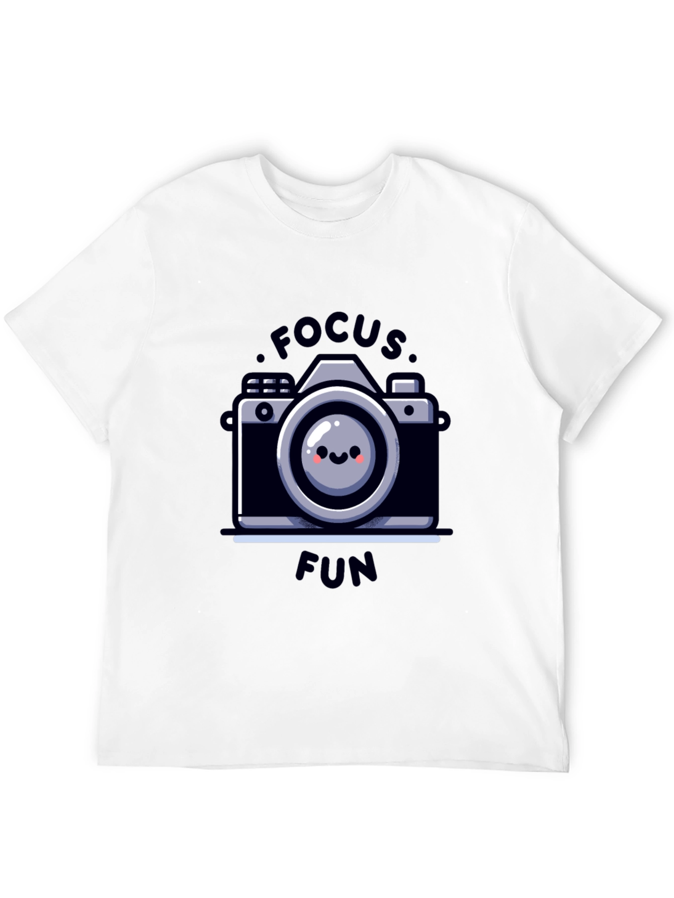 Focus Fun Camera Graphic Tee - Black Cotton T-Shirt