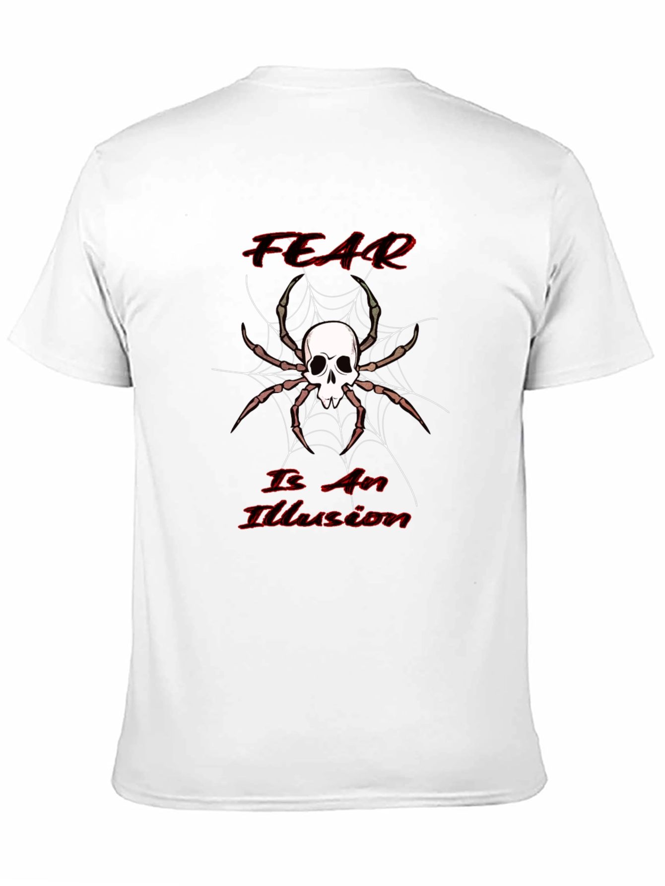 Fear is an Illusion Skull Spider Graphic T-Shirt