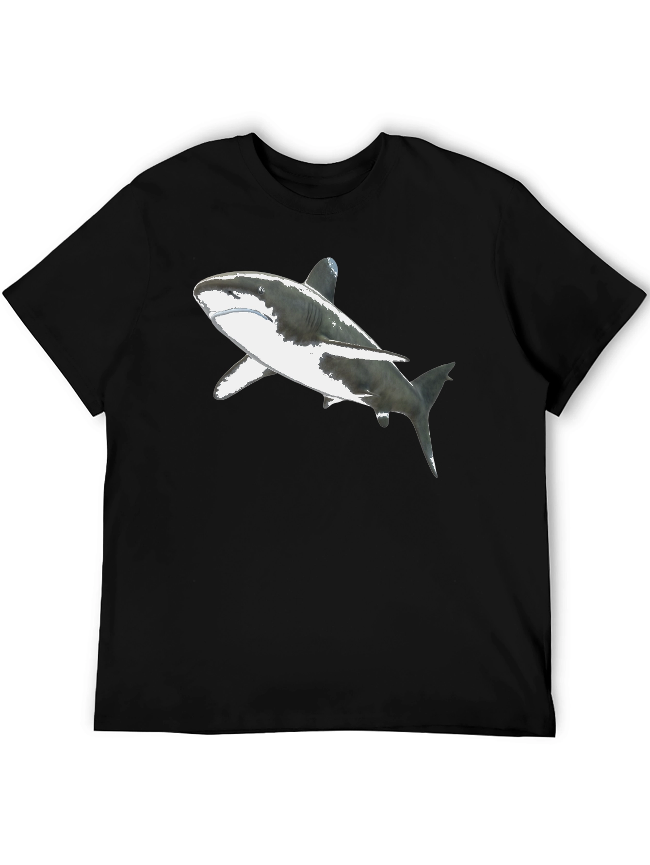Shark Graphic Black Tee - Mens Short Sleeve